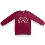 Banana Split Boho Rainbow Sweatshirt - Plum