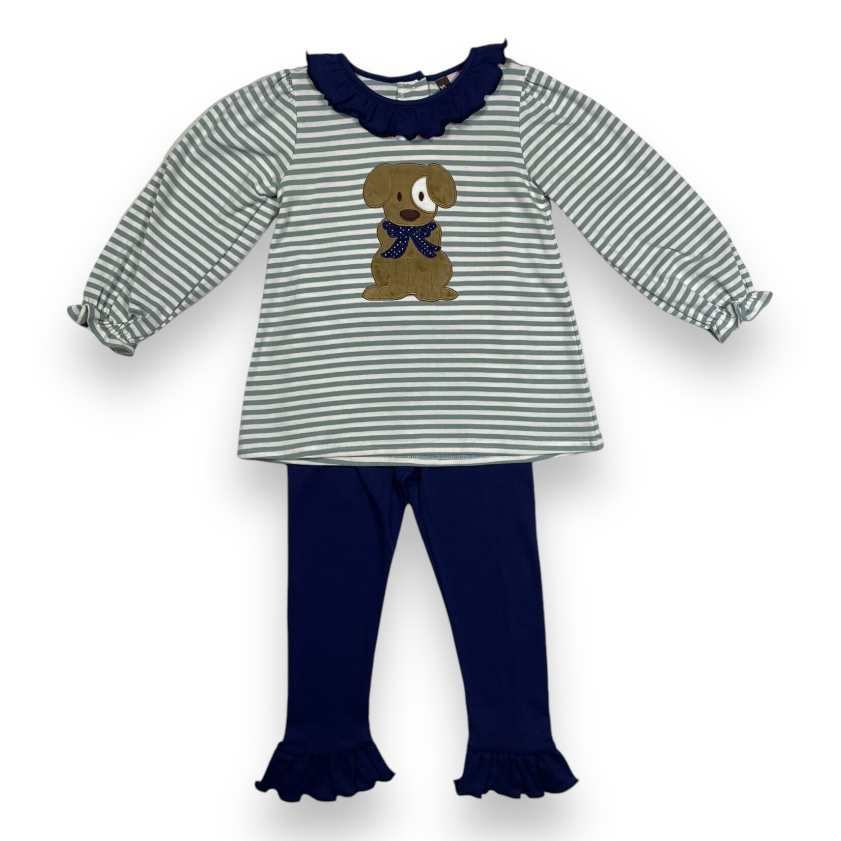 Banana Split Puppy Ruffle Pant Set