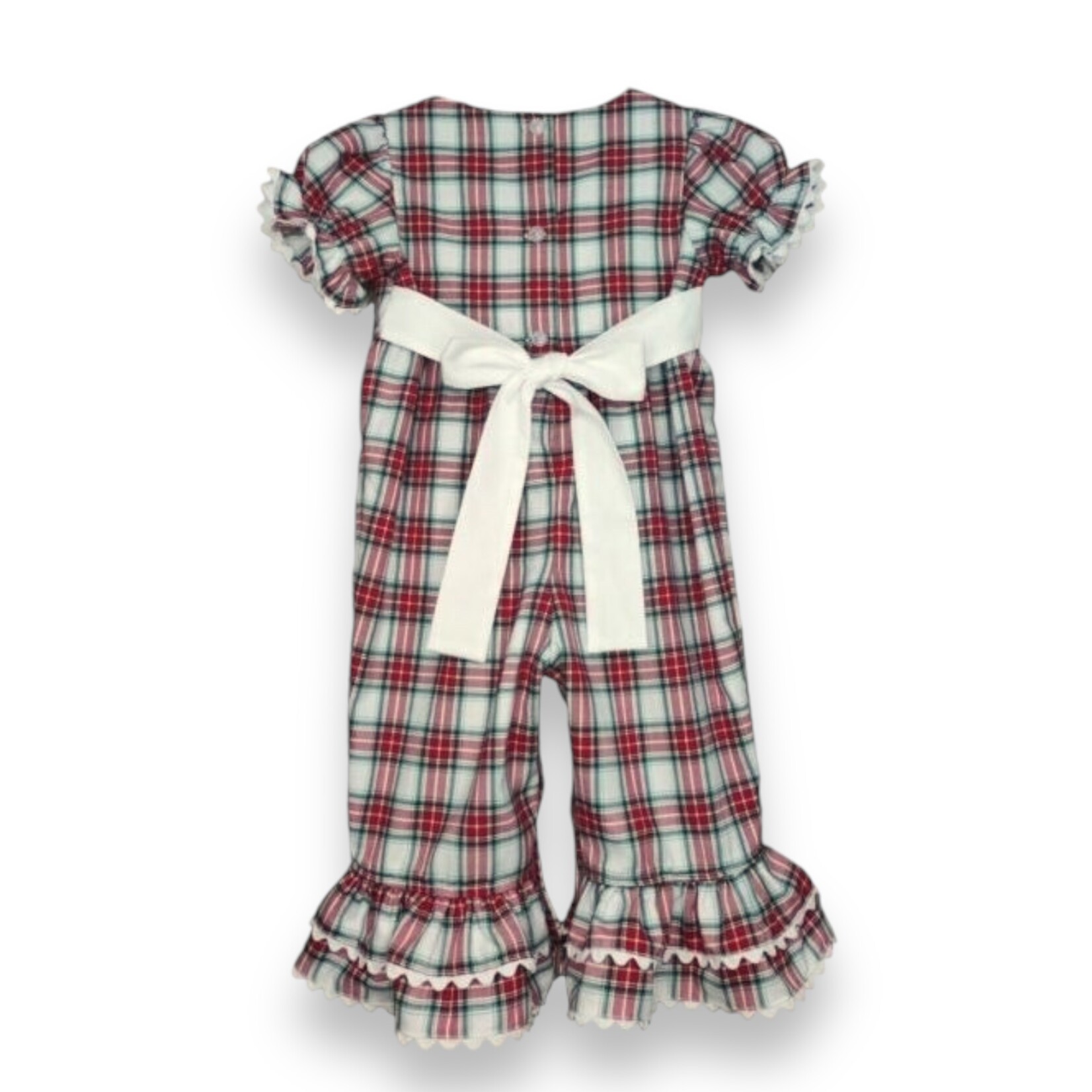 Banana Split Red Plaid Gabby Romper