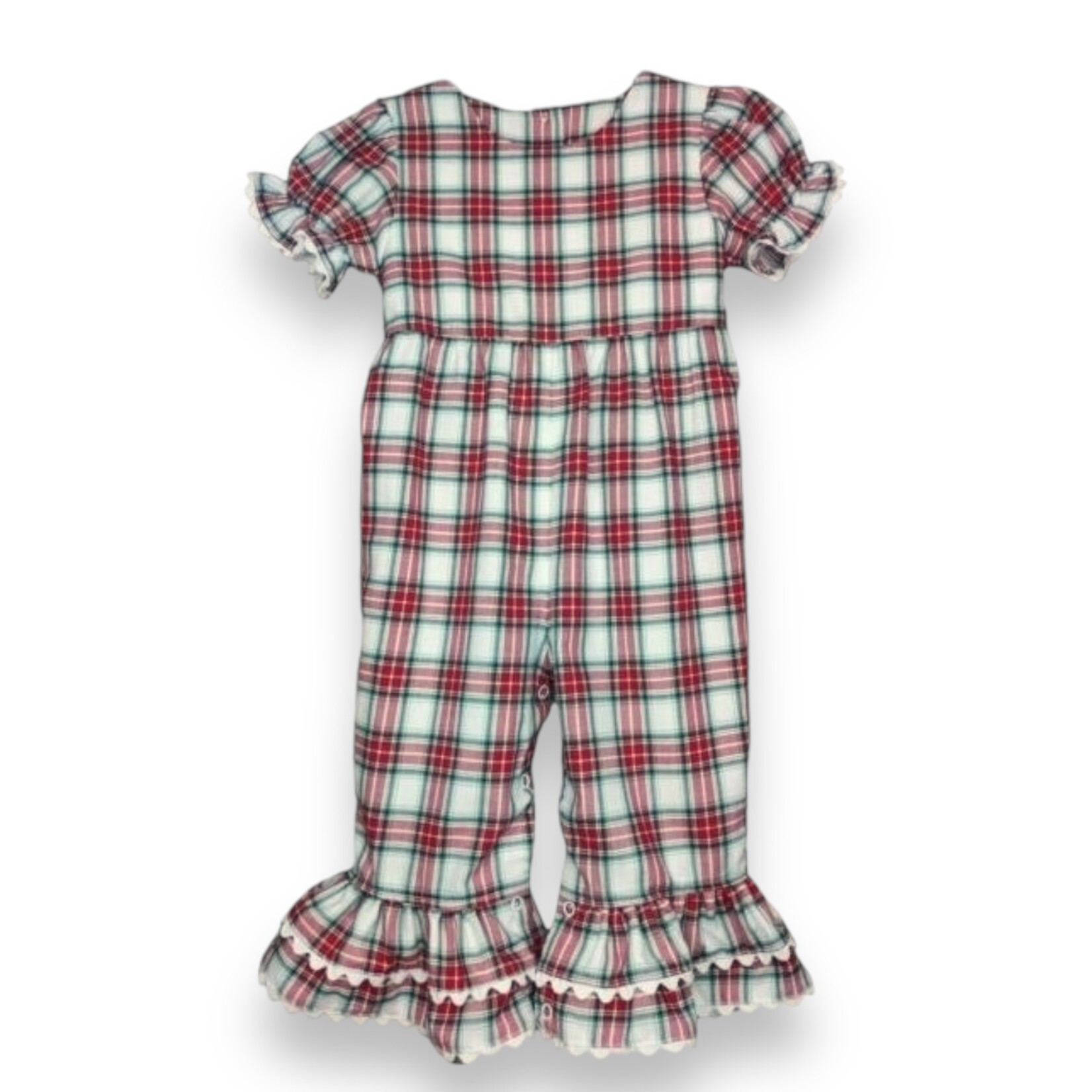 Banana Split Red Plaid Gabby Romper