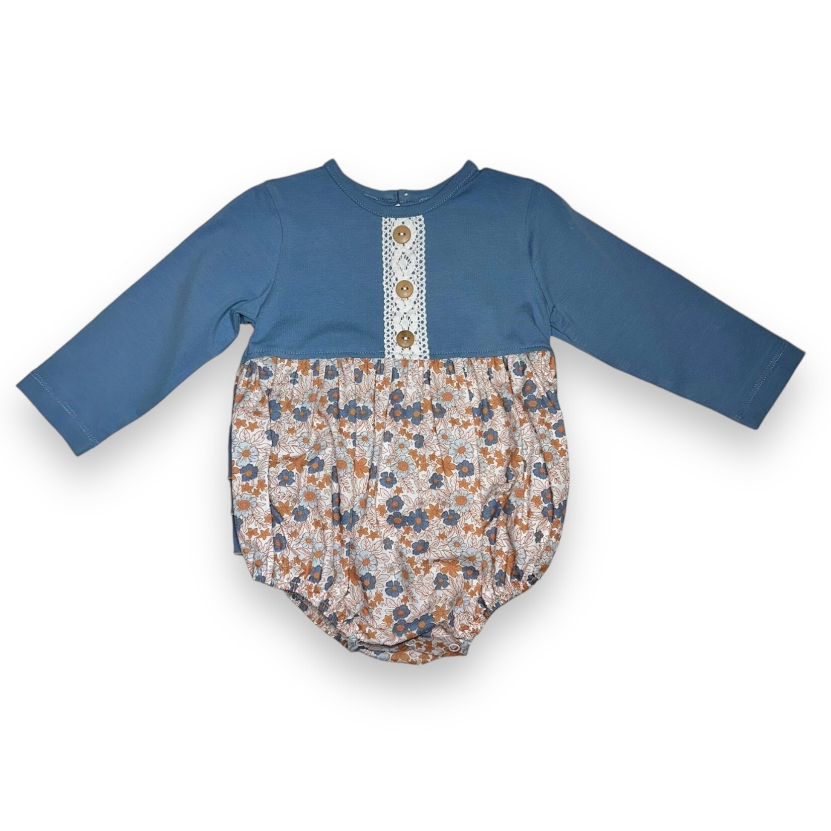 Banana Split Freshly Picked  Floral Ruffle Bubble