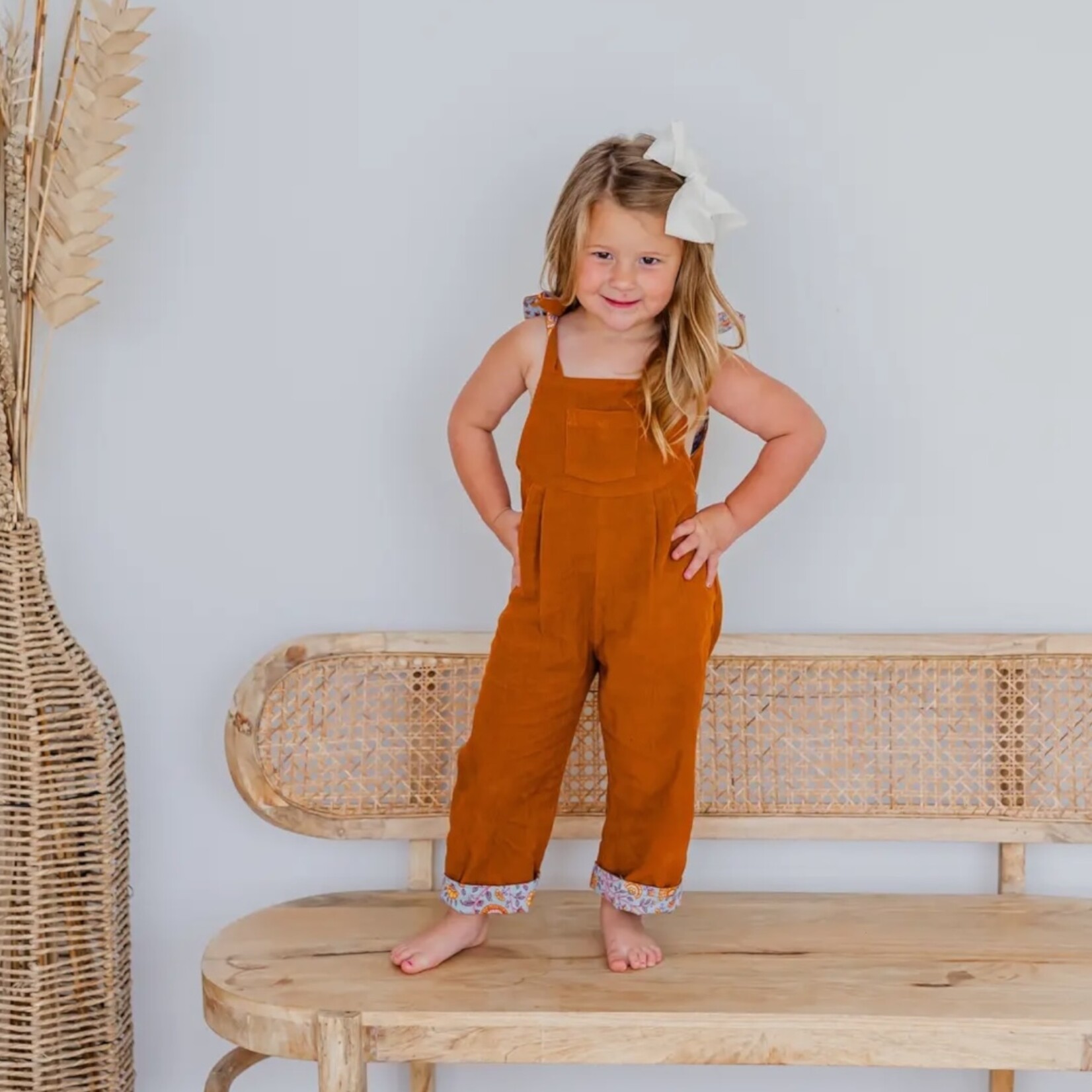 Yo Baby Camel/Blue Reversible Overall