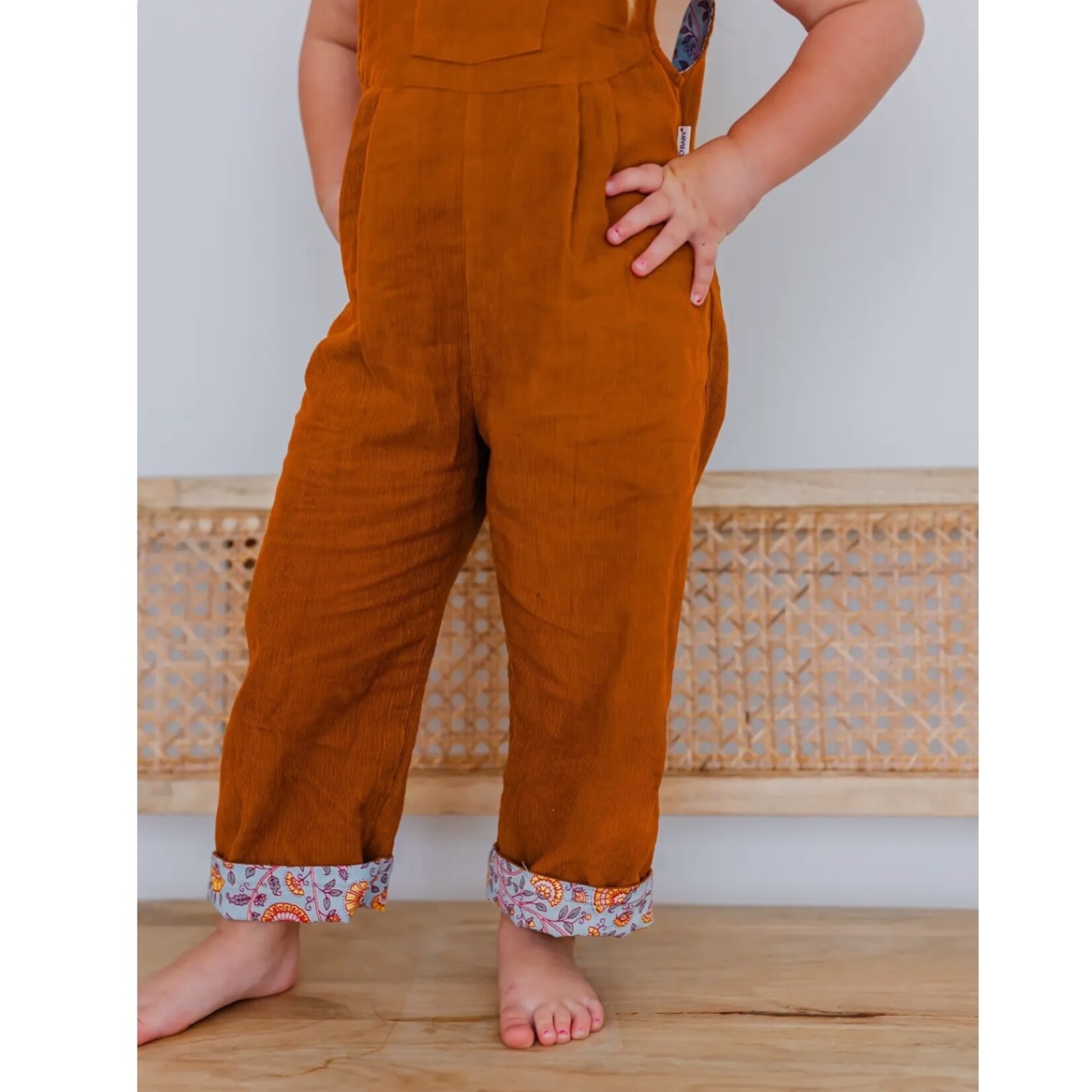 Yo Baby Camel/Blue Reversible Overall