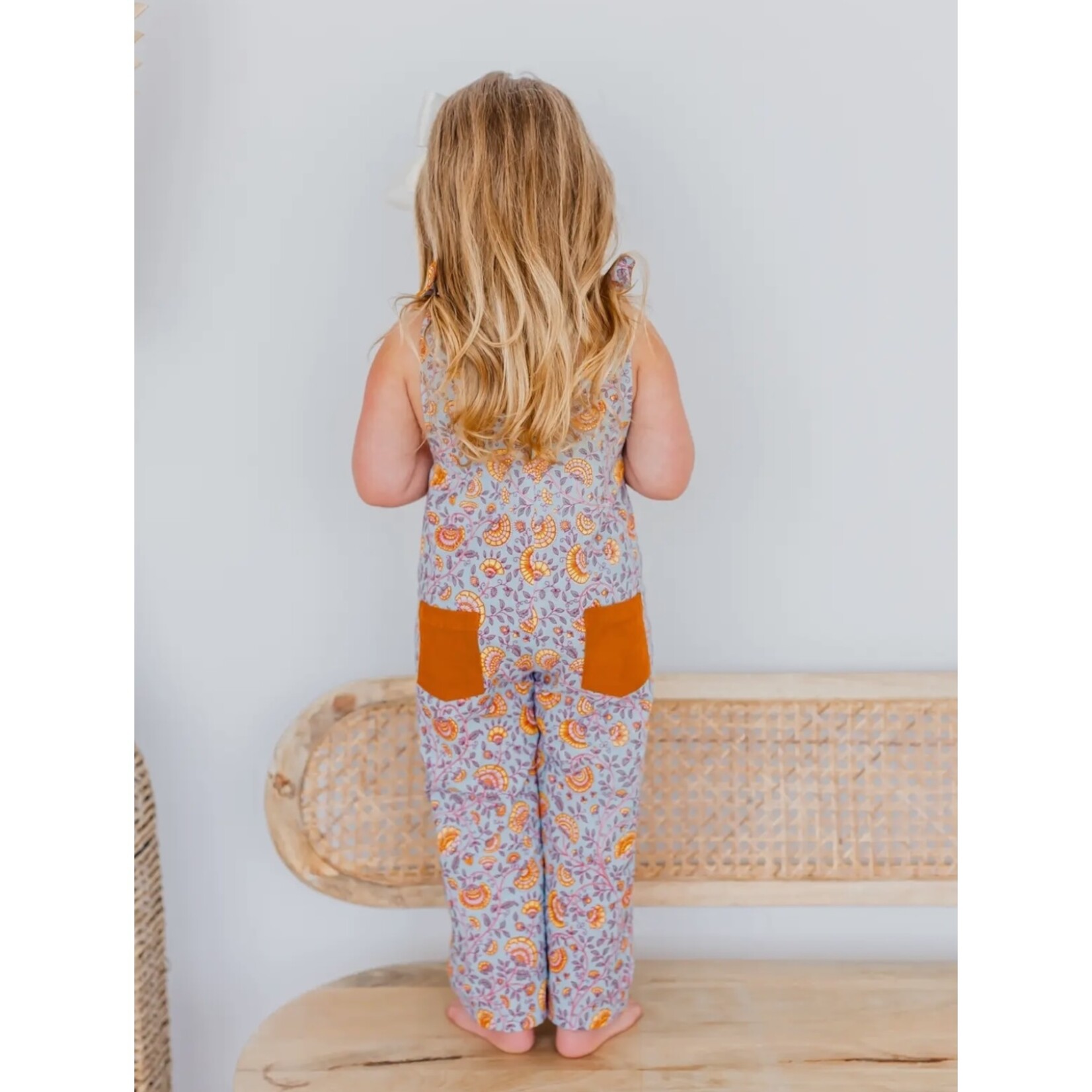 Yo Baby Camel/Blue Reversible Overall