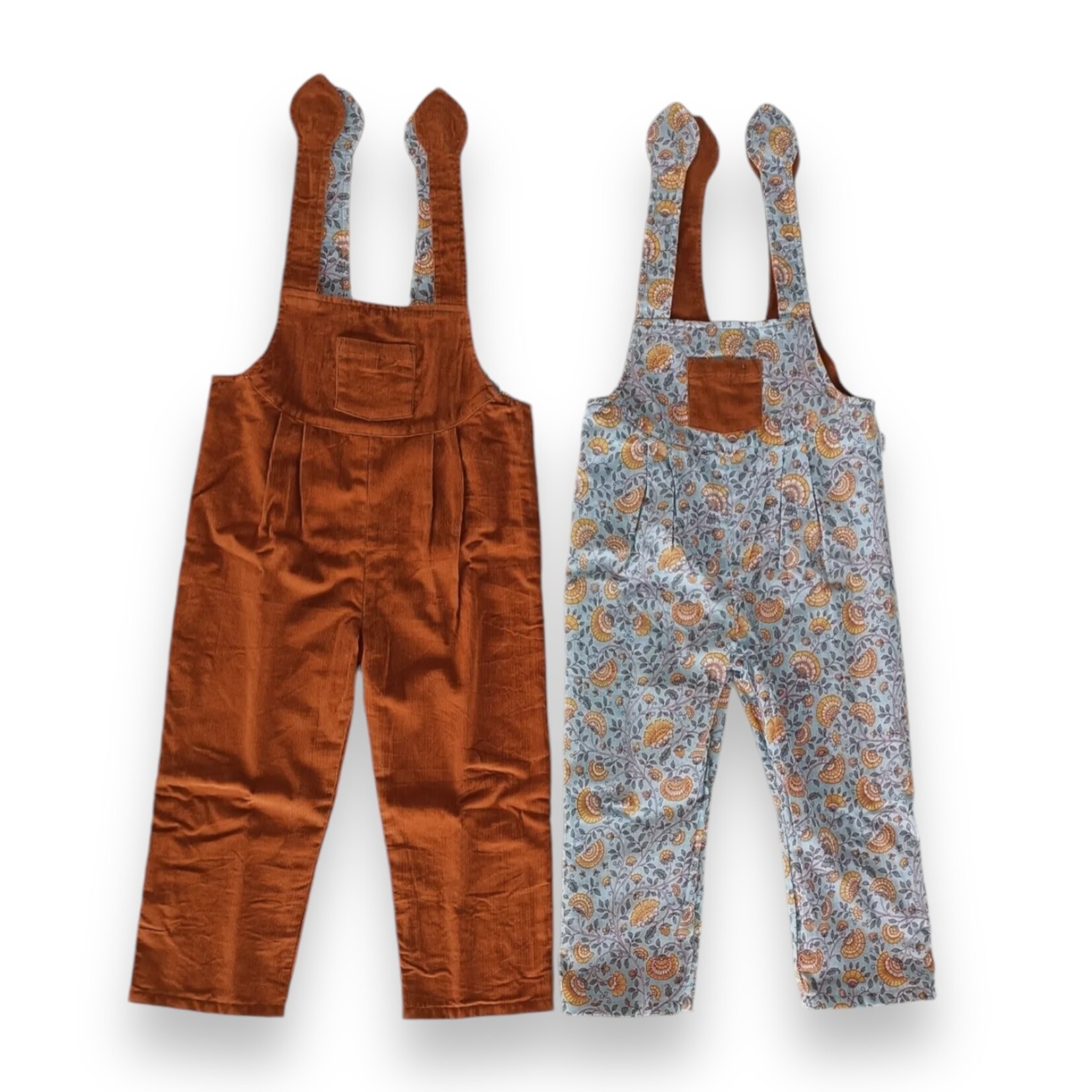 Yo Baby Camel/Blue Reversible Overall
