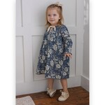 Yo Baby Blue Cream Floral Tie Dress
