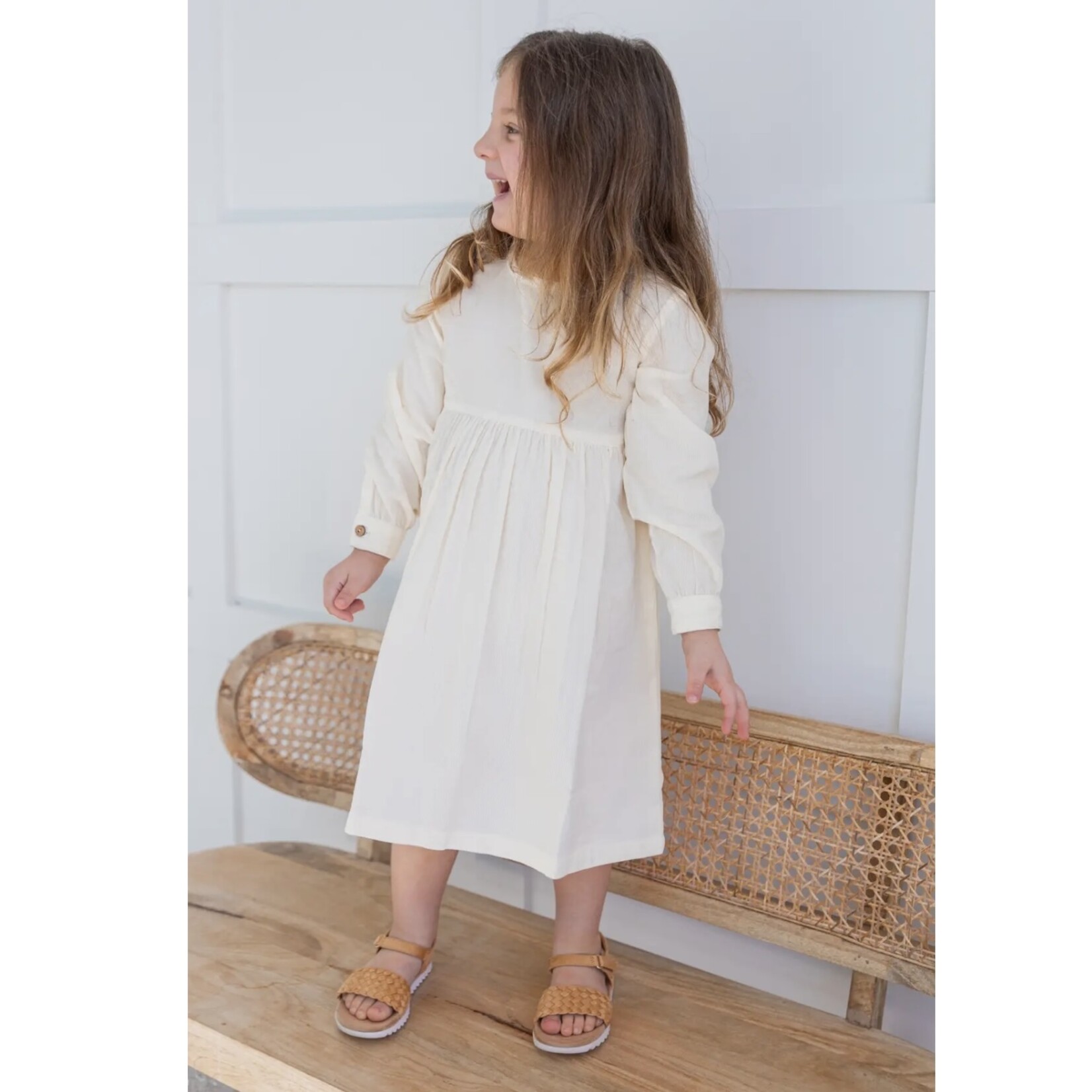 Yo Baby Corduroy Dress - Ivory