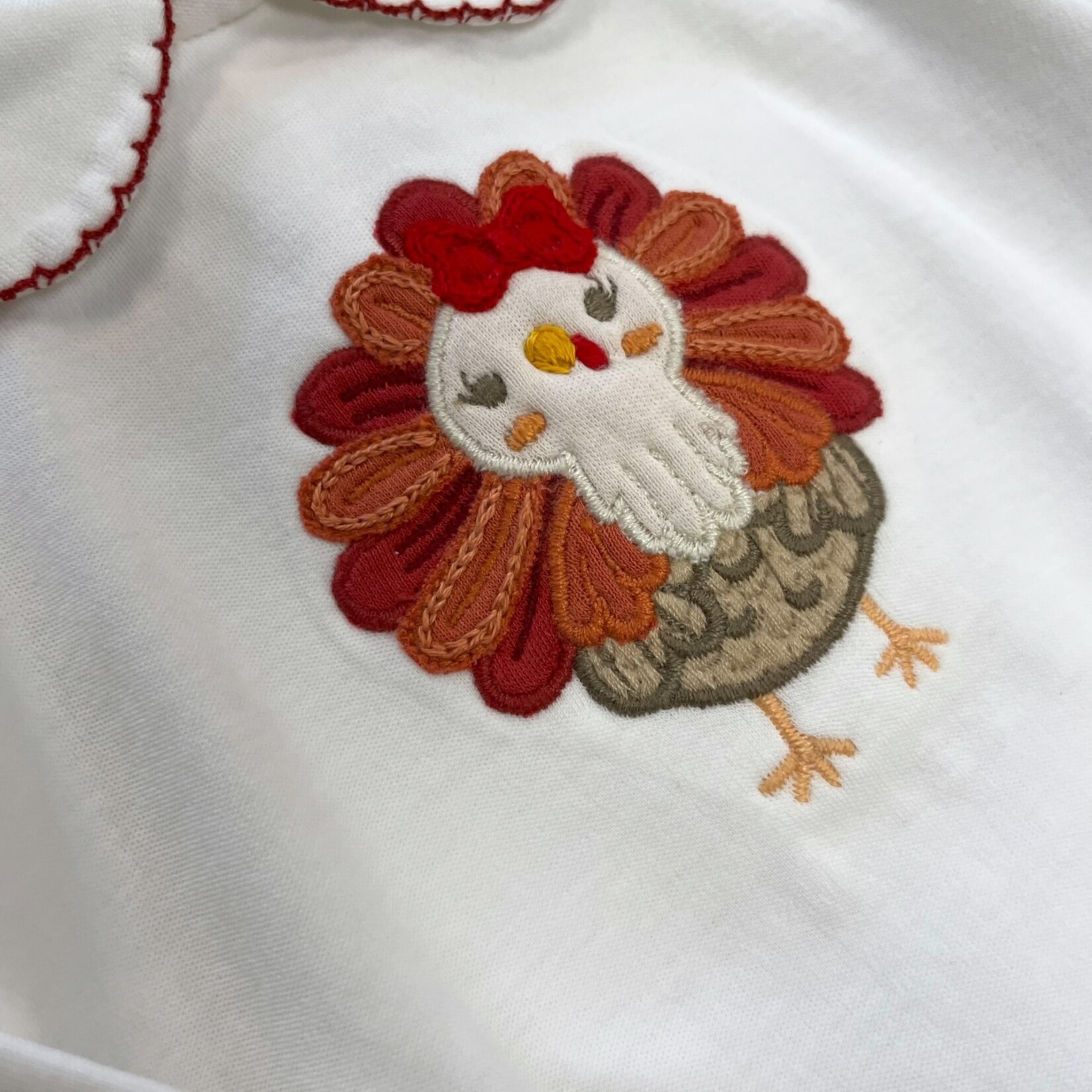 Giving Thanks Turkey Girl Bubble