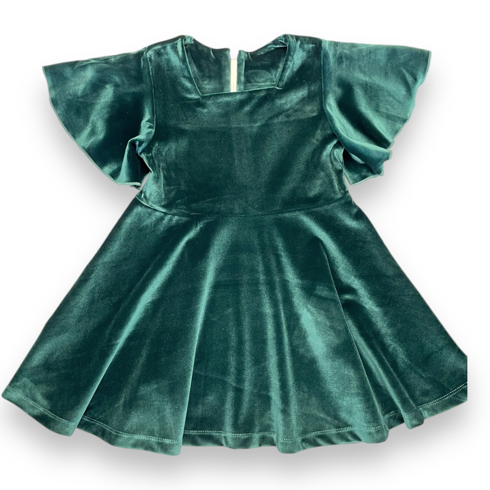 Emma Jean Addison Velvet Green Dress