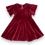 Emma Jean Addison Velvet Burgundy Dress