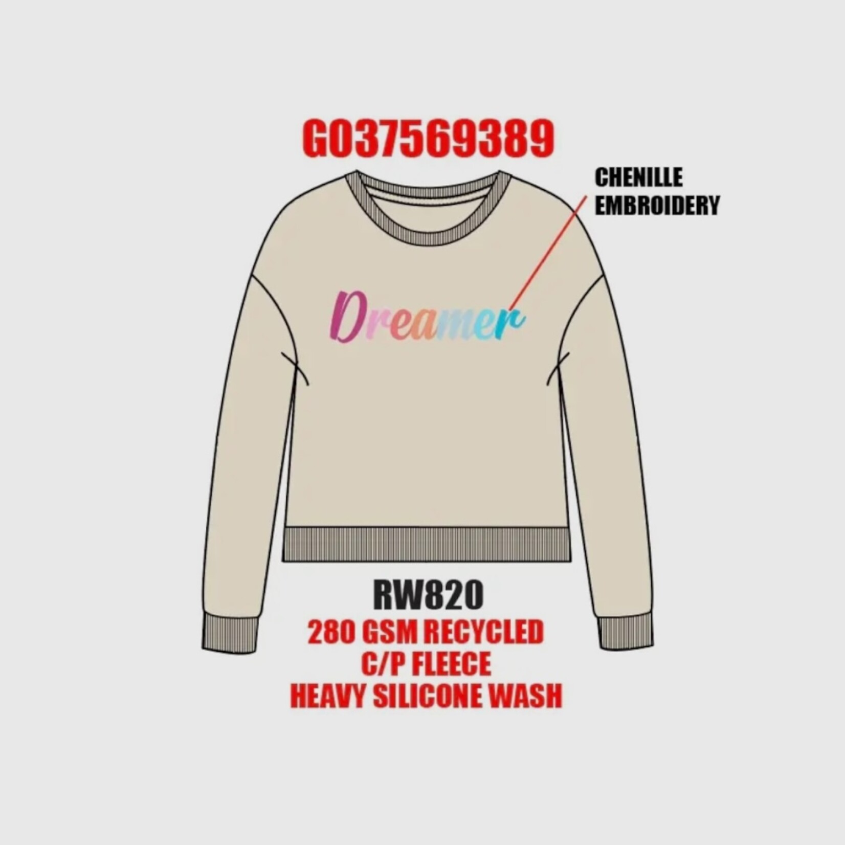 Sweet Soul Dreamer Chenille App Sweatshirt