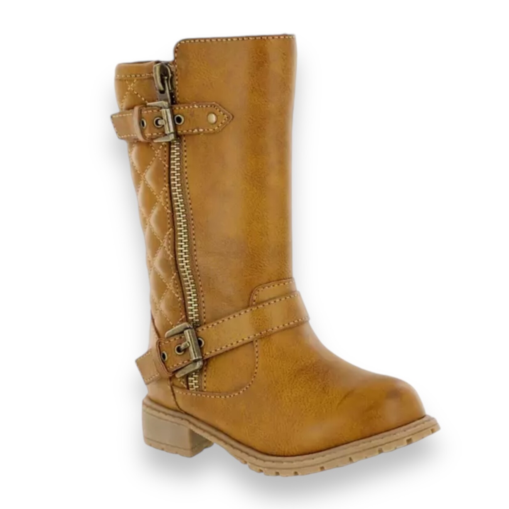 Mia Kids Quilted Riding Boots - Saddle