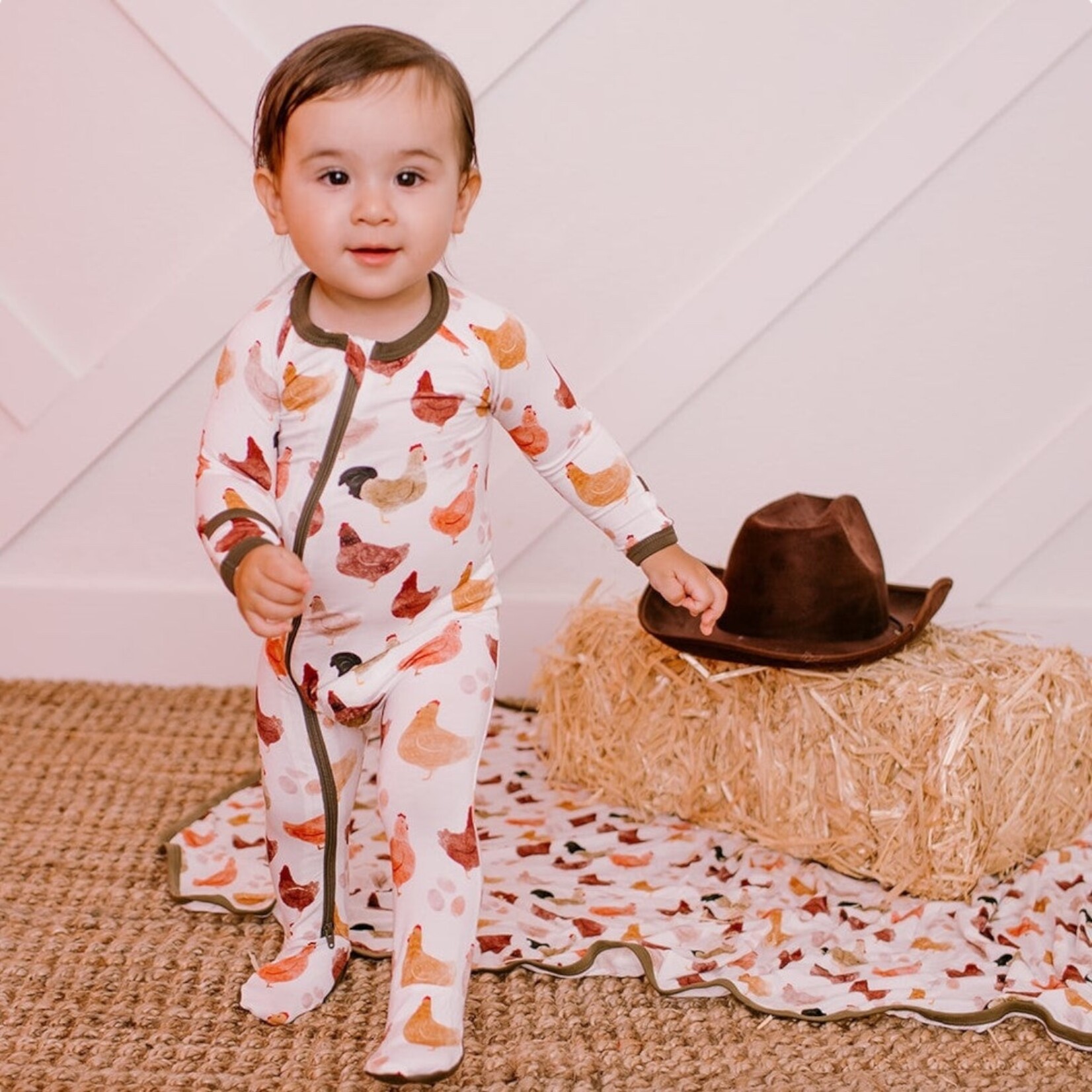 Chickens Footie (Size 6-9M)