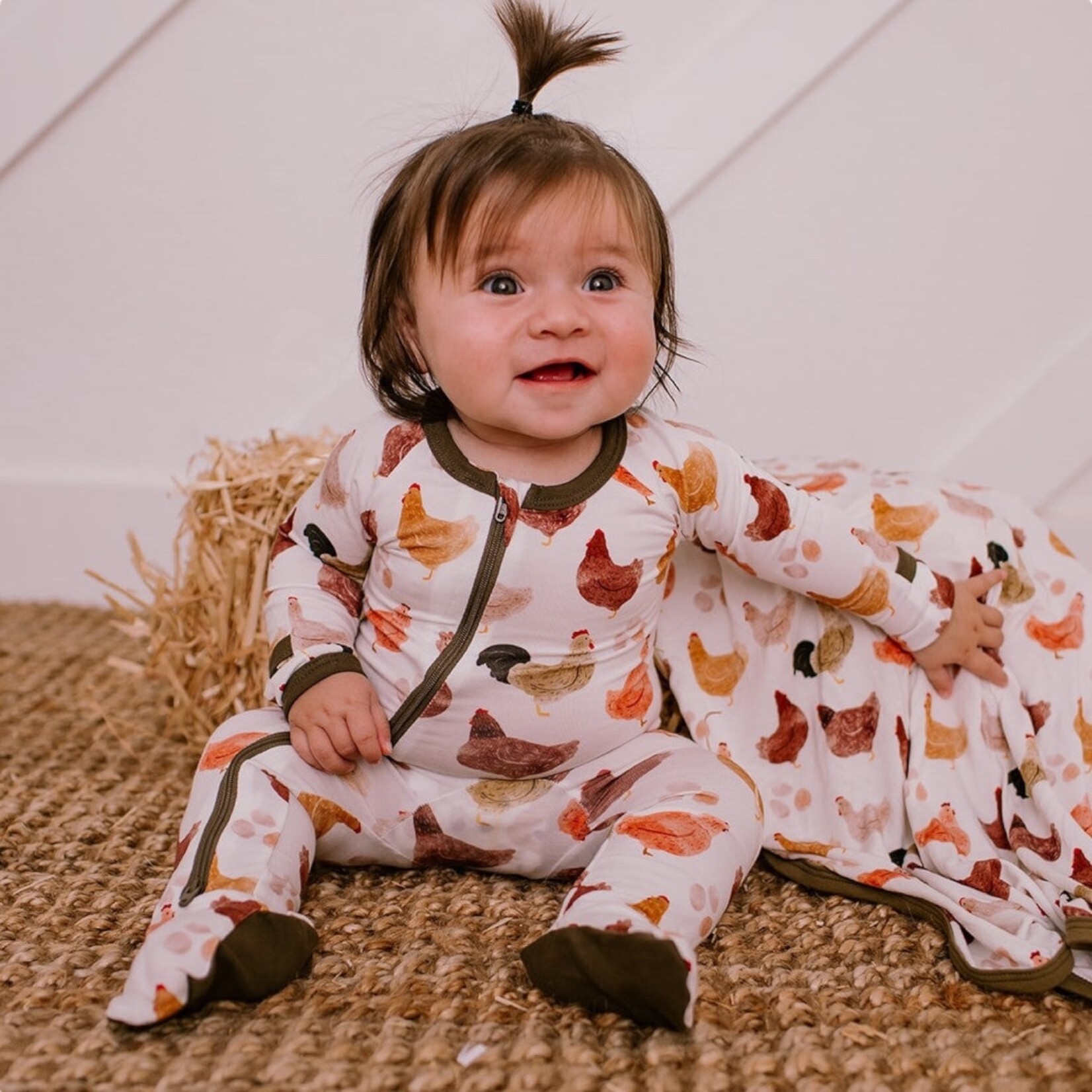 Chickens Footie (Size 6-9M)