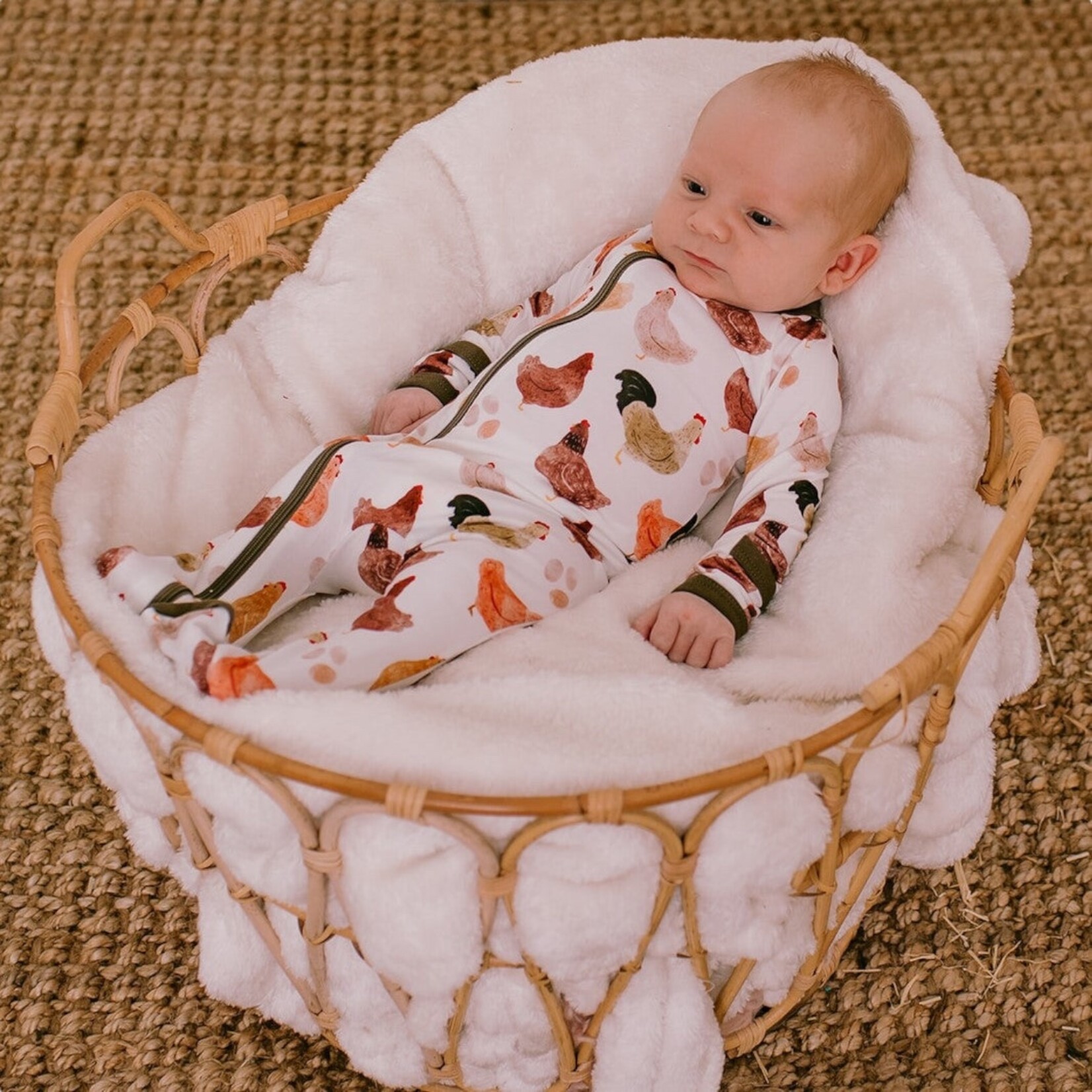 Chickens Footie (Size 6-9M)