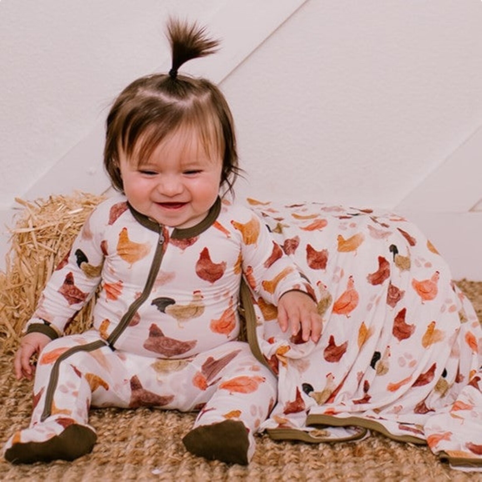 Chickens Footie (Size 6-9M)