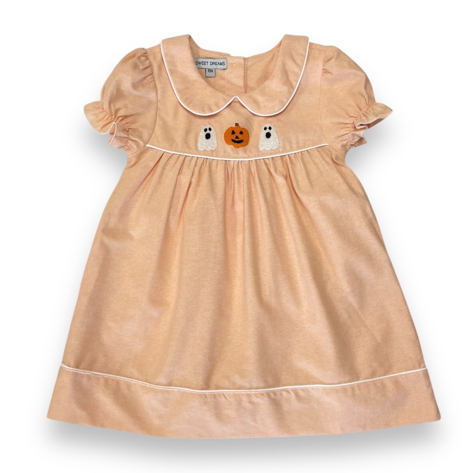 Sweet Dreams Pumpkin Ghost French Knot Dress
