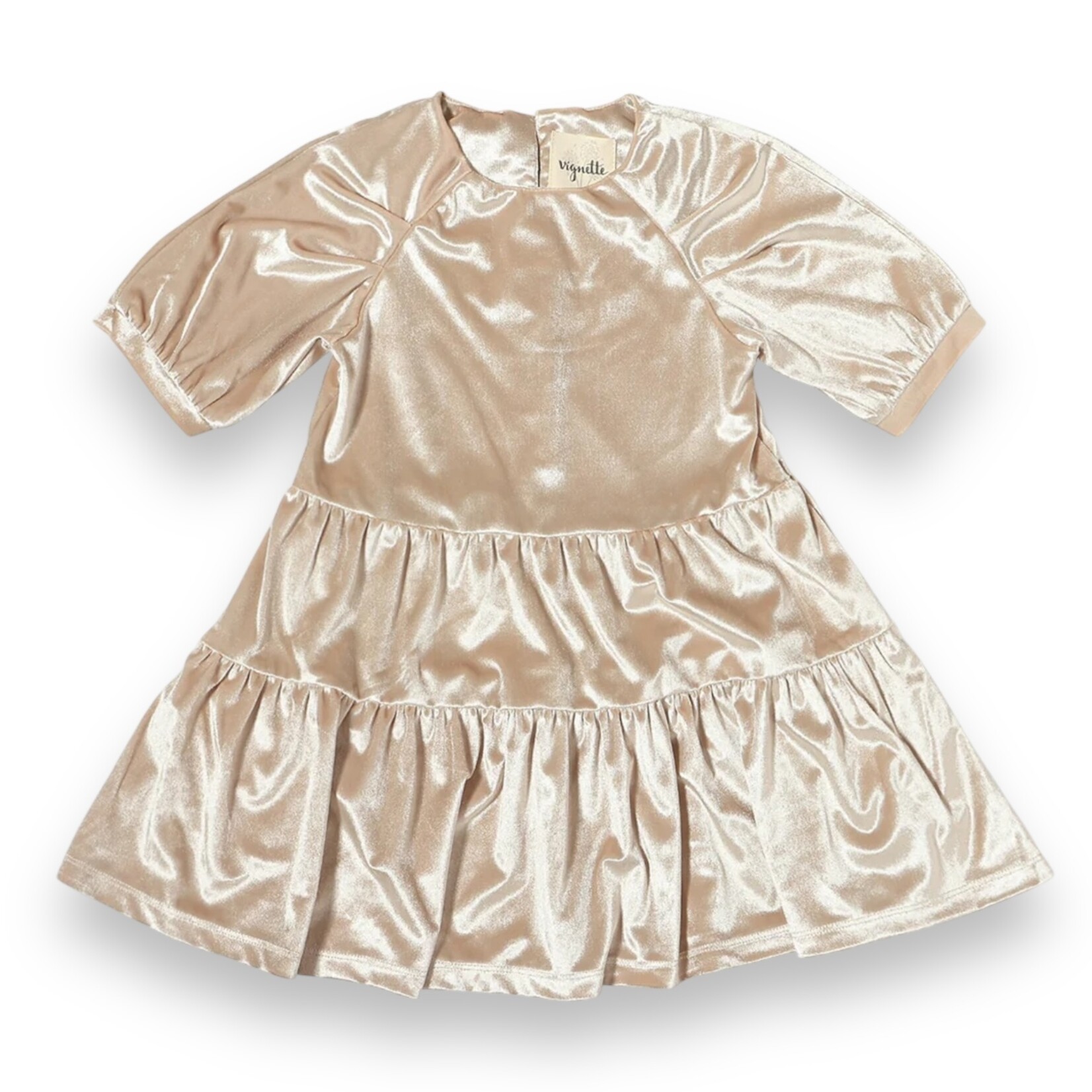 Vignette Alice Velvet Wheat Dress
