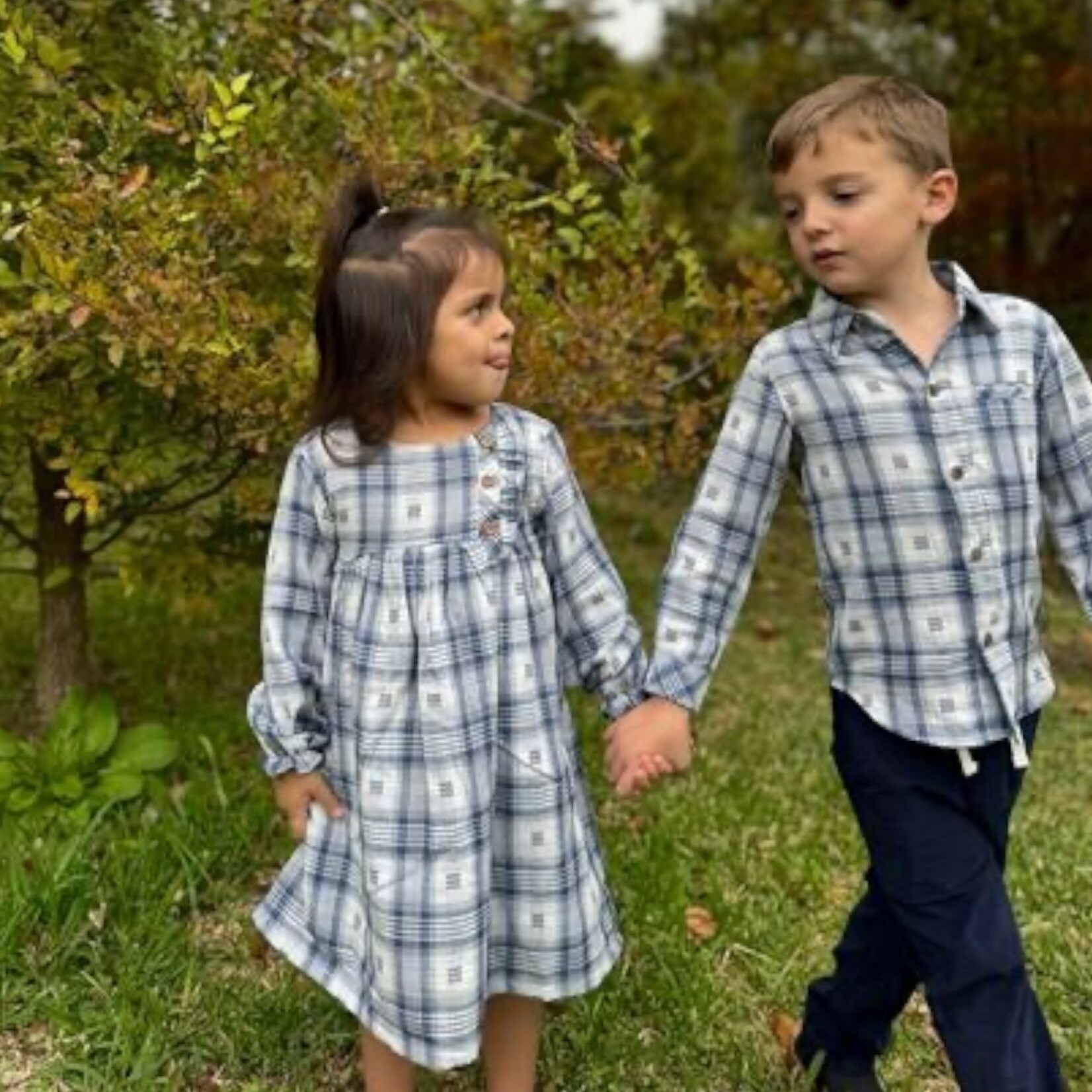 Vignette Blue Plaid Una Dress