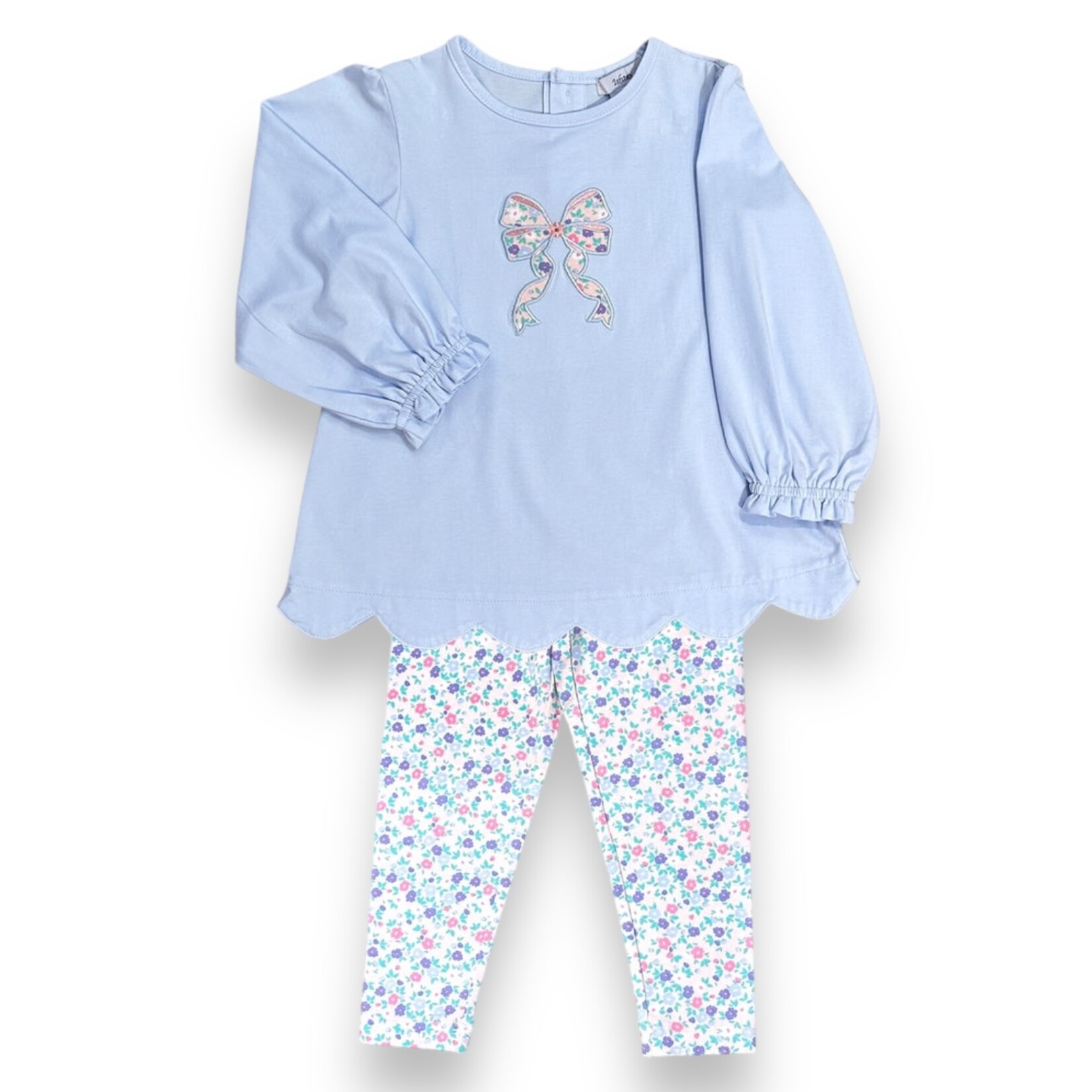 Ishtex Ditsy Floral Bow Legging Set