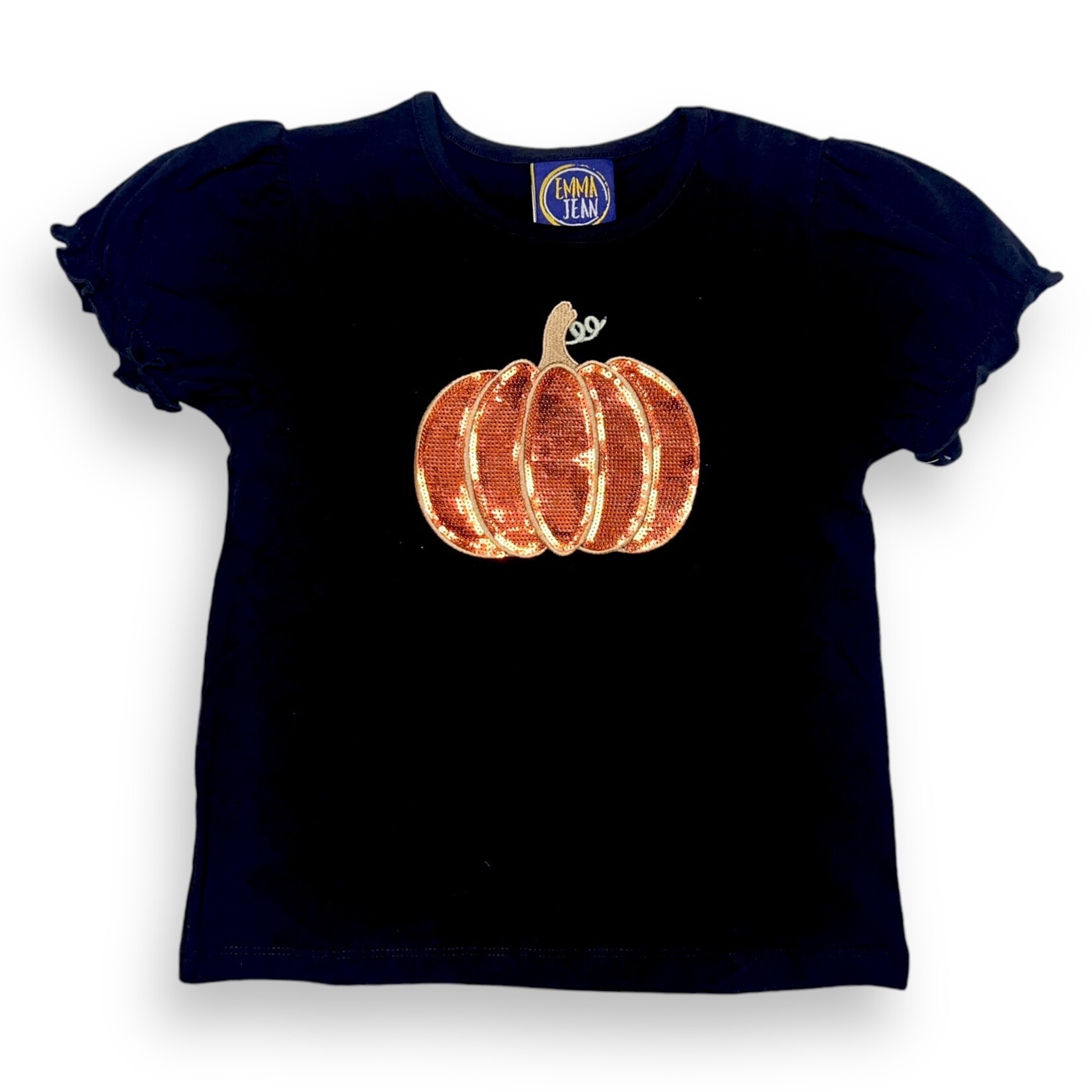 Emma Jean Pumpkin Sequin Shirt