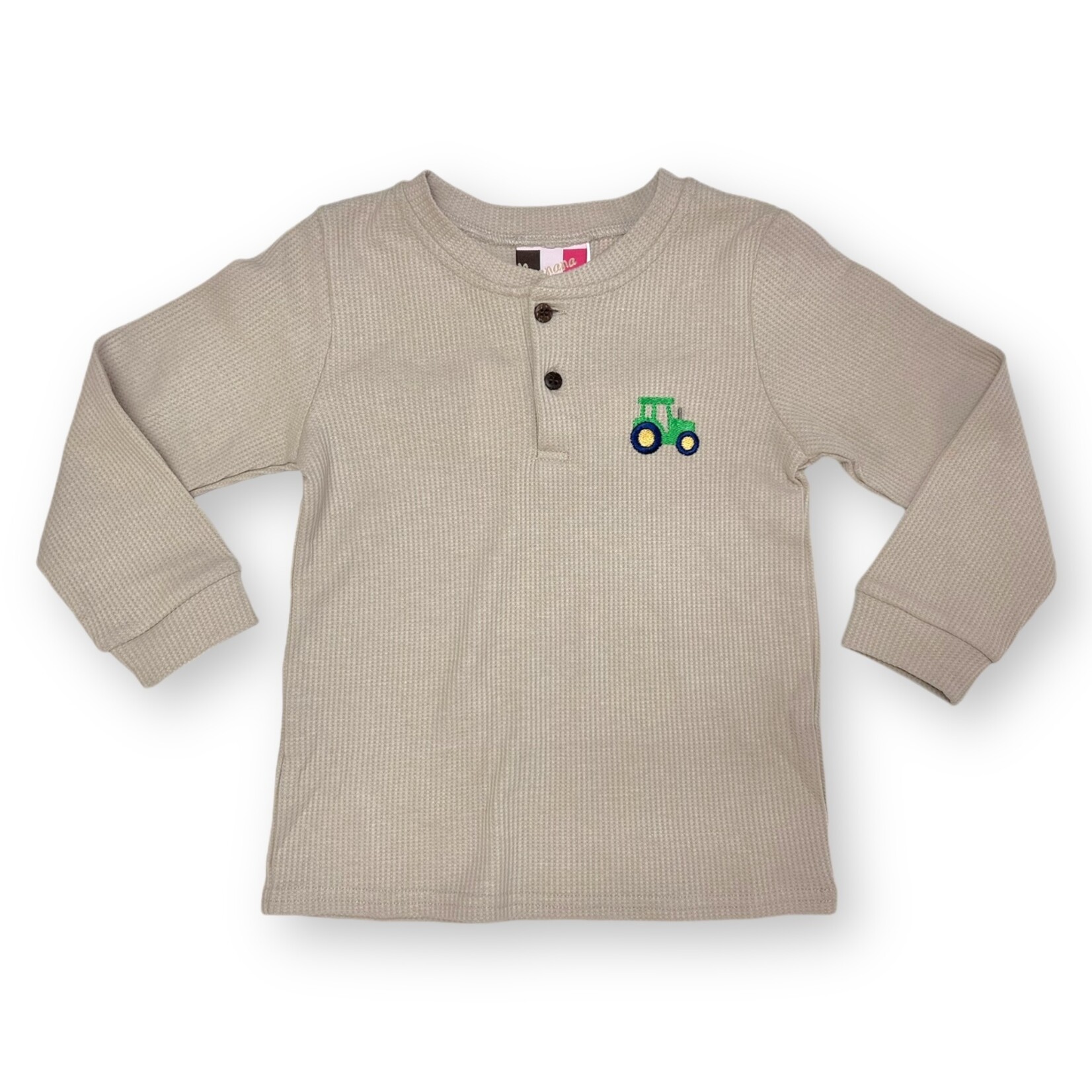 Banana Split Tractor Henley Shirt - Grey