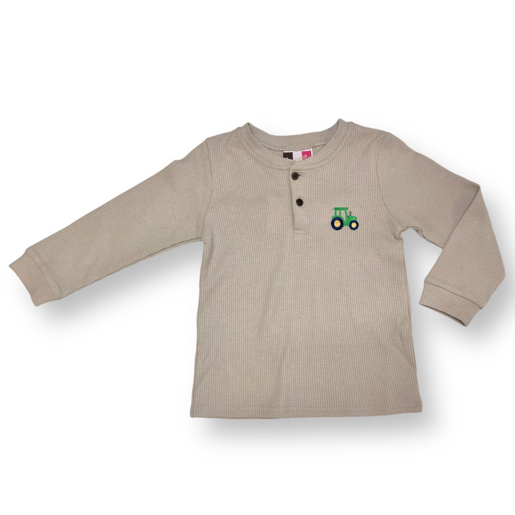 Banana Split Tractor Henley Shirt - Grey