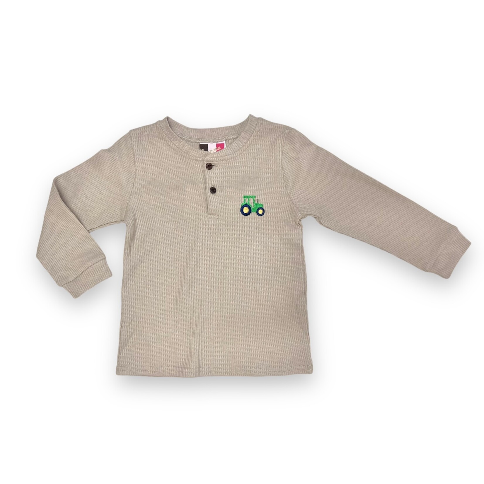 Banana Split Tractor Henley Shirt - Grey