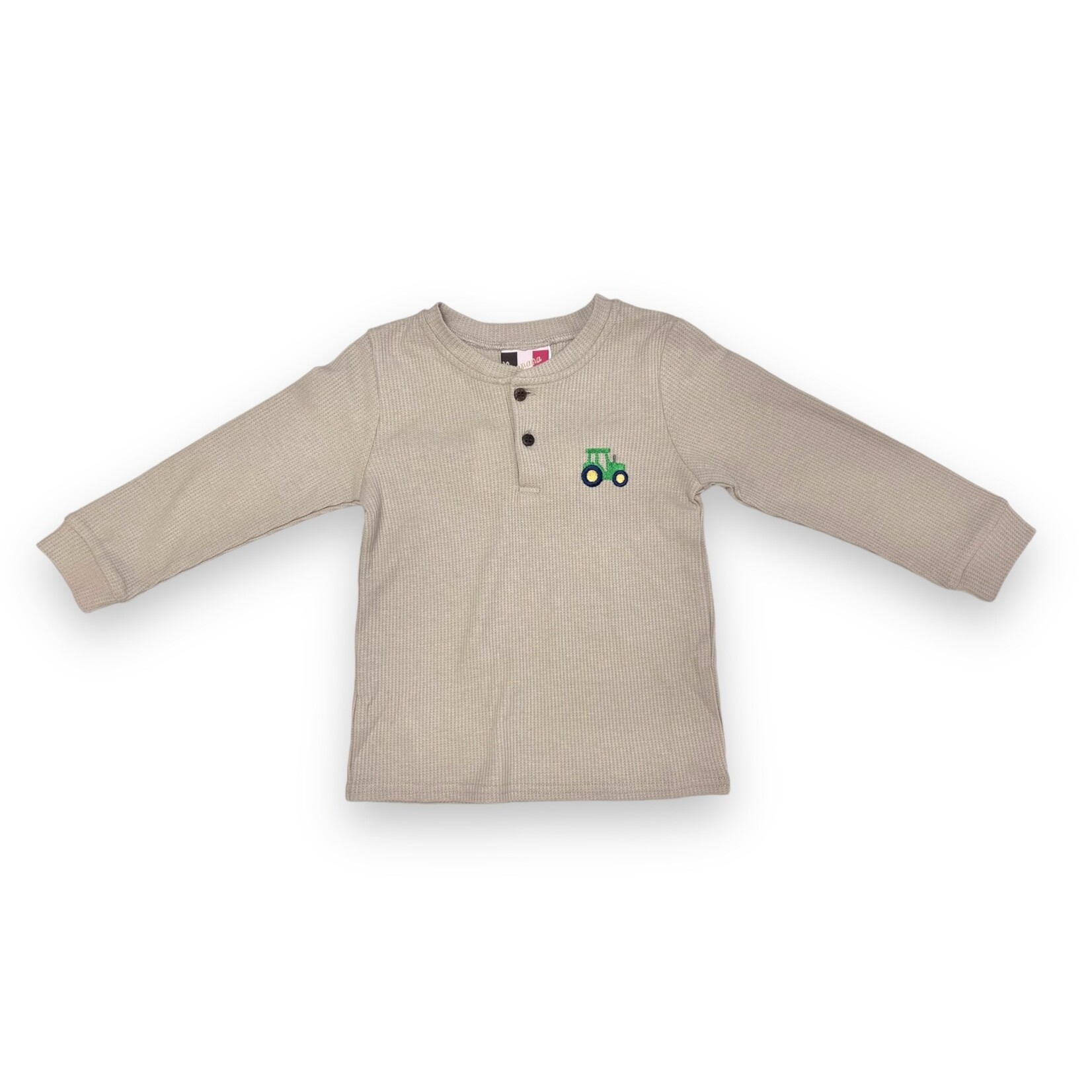 Banana Split Tractor Henley Shirt - Grey