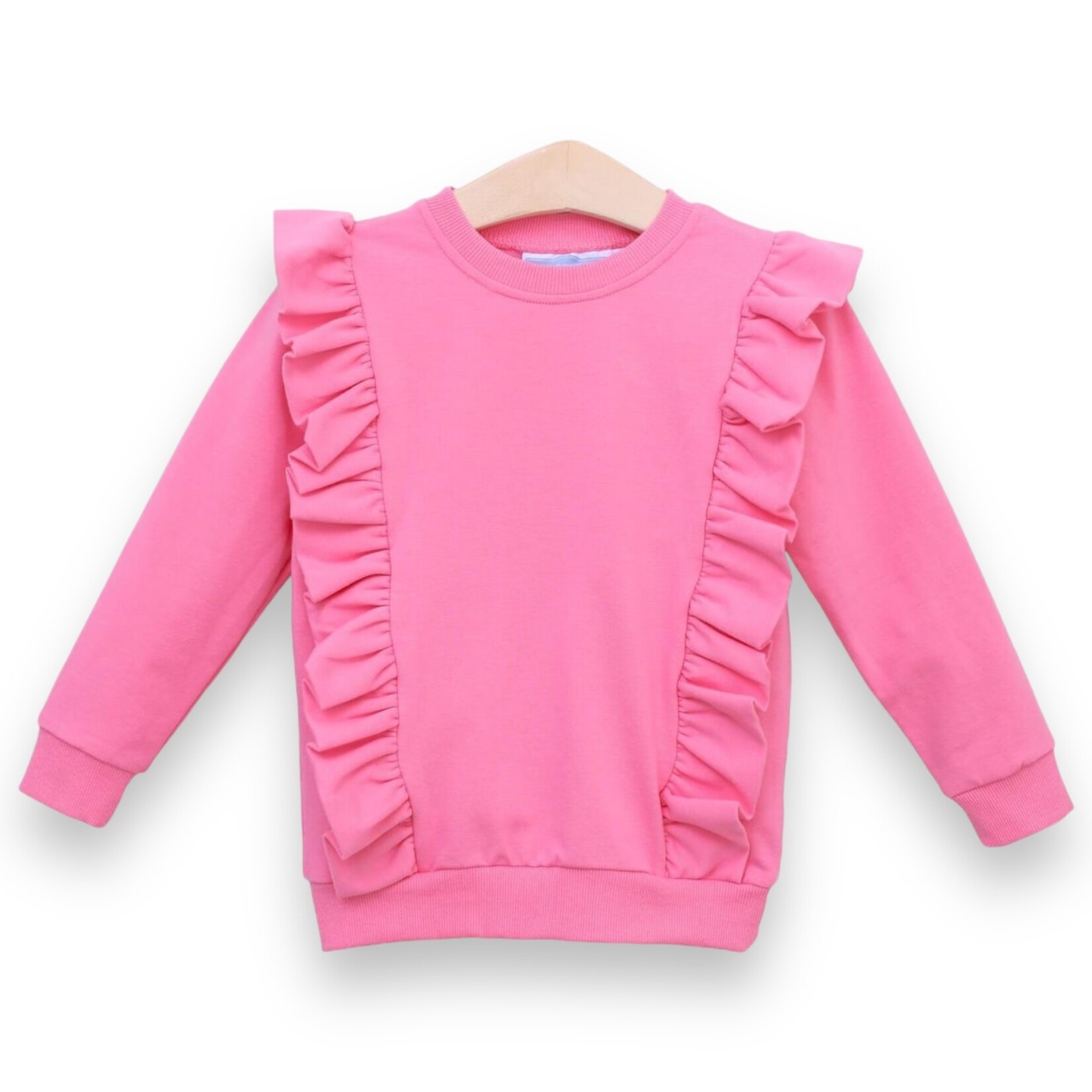 Trotter Street Kids Pink Ruffle Pullover