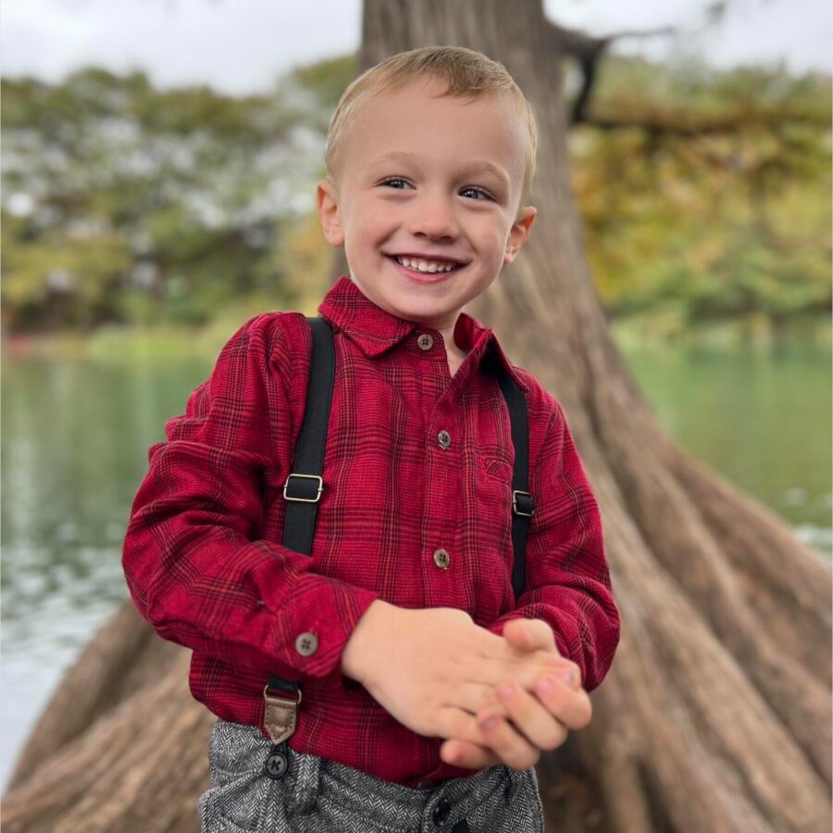 Me & Henry Red/Black Plaid Shirt