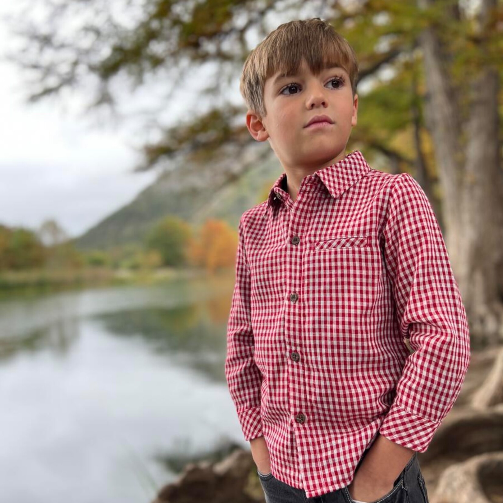 Me & Henry Red Plaid Shirt