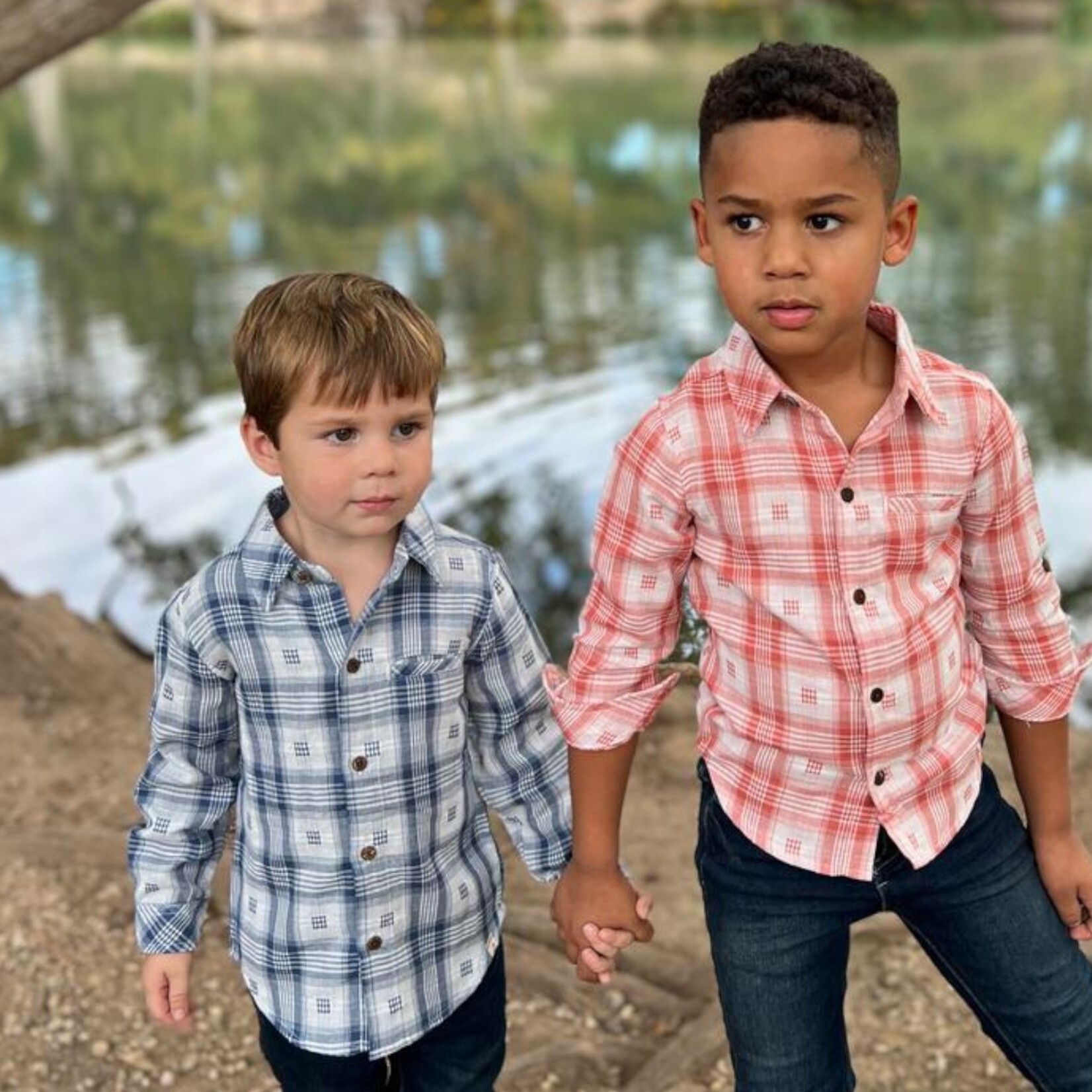 Me & Henry Una Blue Plaid Atwood Shirt