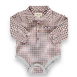 Me & Henry Navy/Cream/Wine Onesie