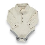 Me & Henry Cream Cotton Jasper Onesie