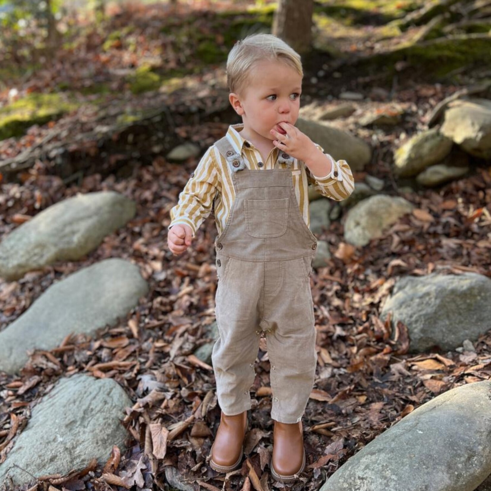 Me & Henry Tan Cord Overalls