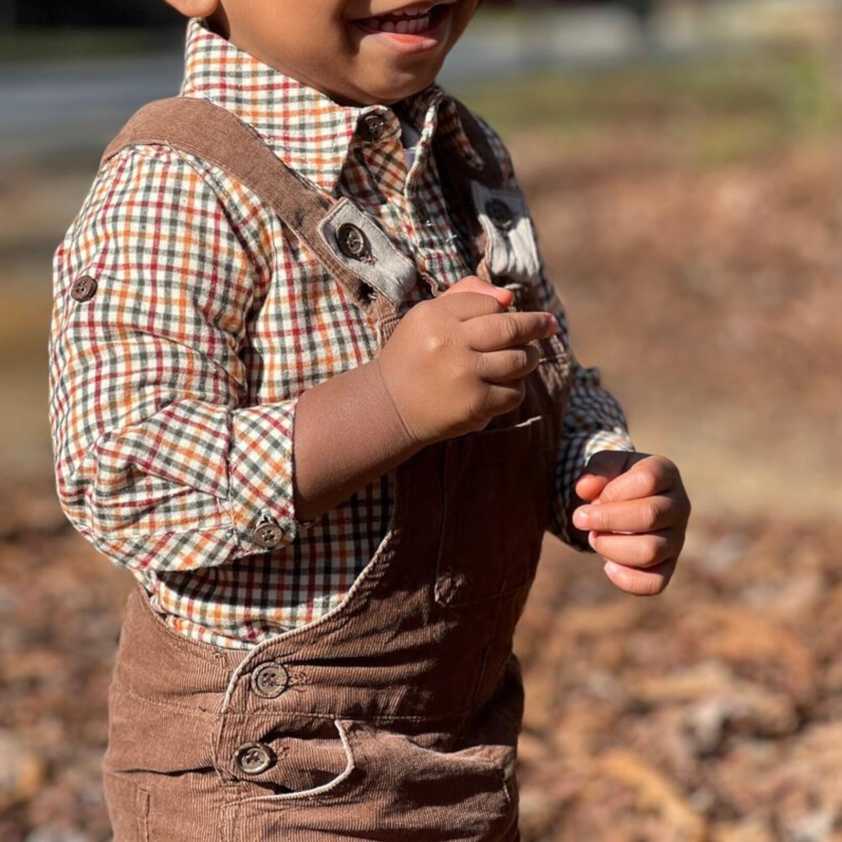 Me & Henry Brown Cord Overalls