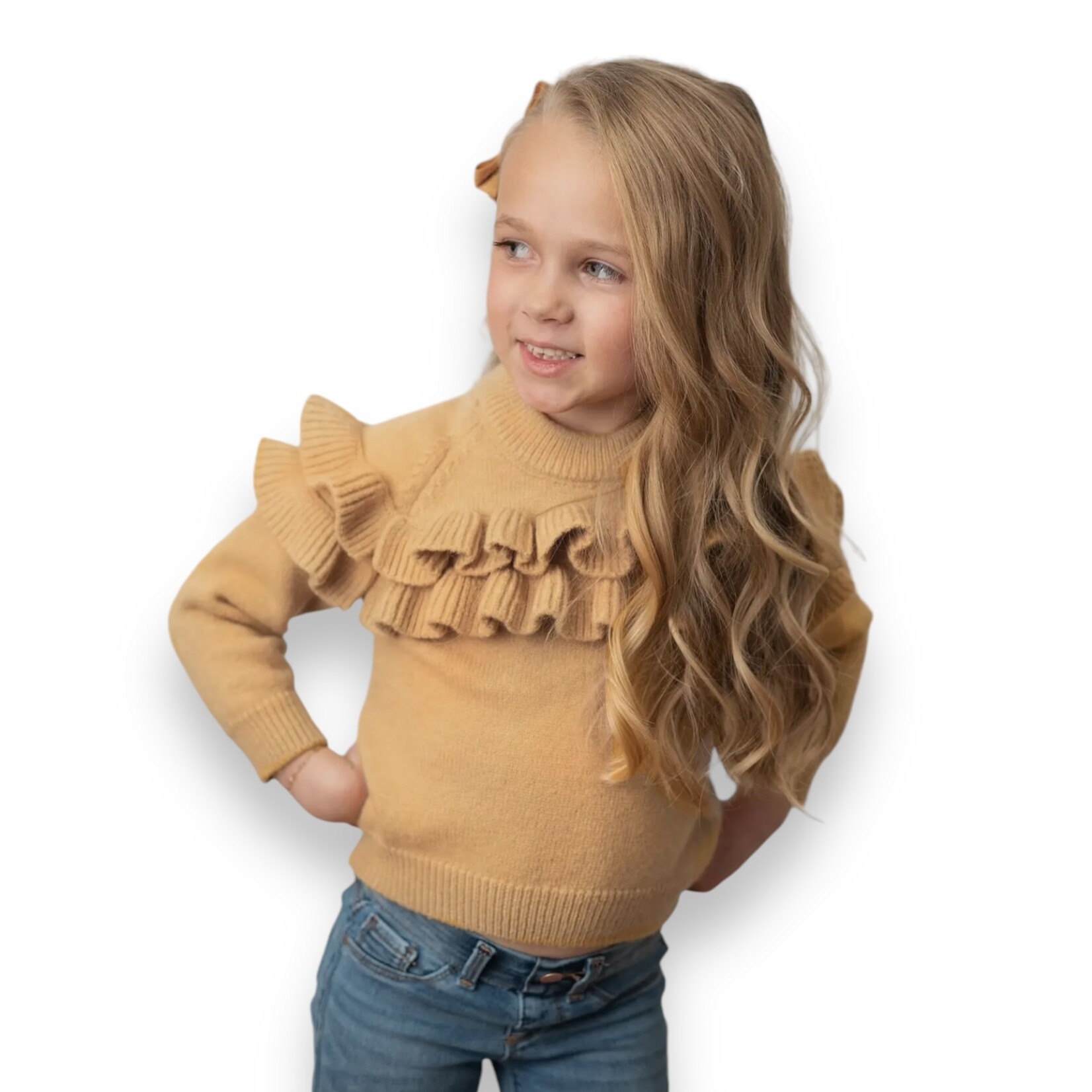 Mustard Ruffle Sweater