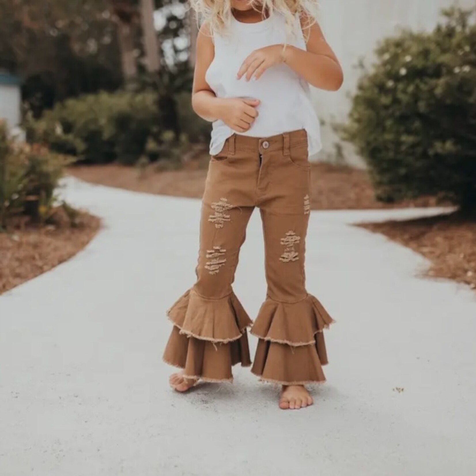 Ruffle Butts Walnut Double Ruffle Denim