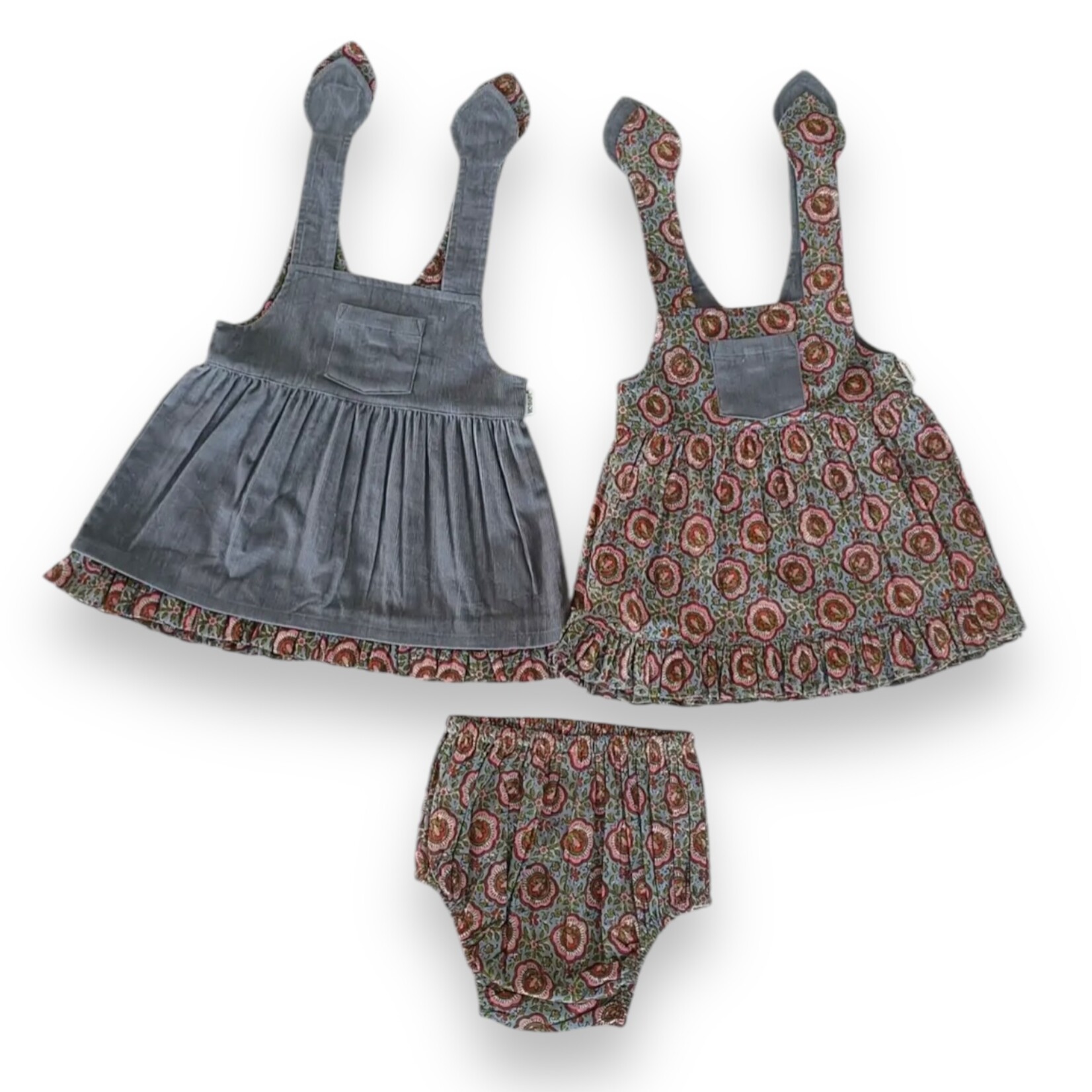Yo Baby Maroon/Blue Reversible Dress