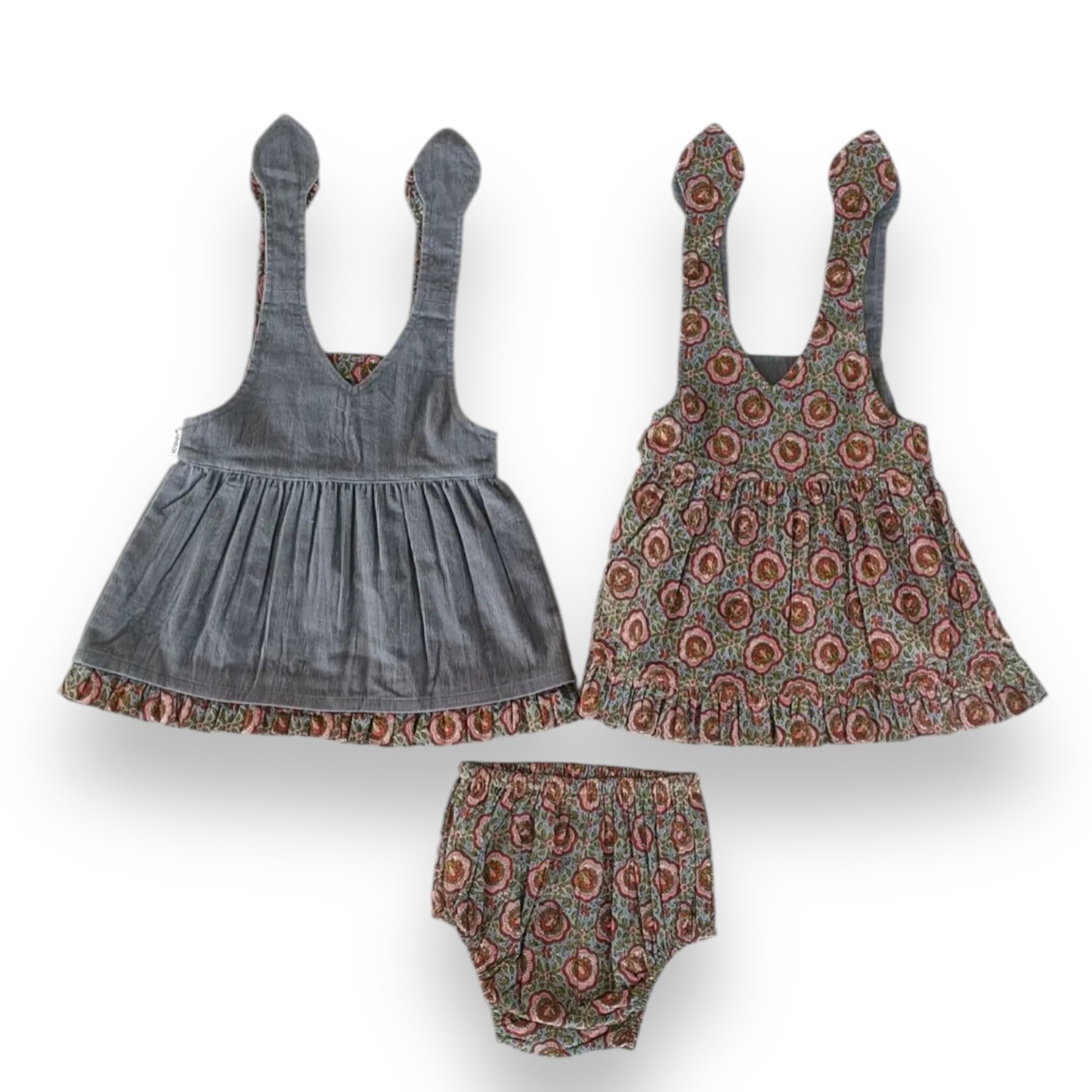 Yo Baby Maroon/Blue Reversible Dress