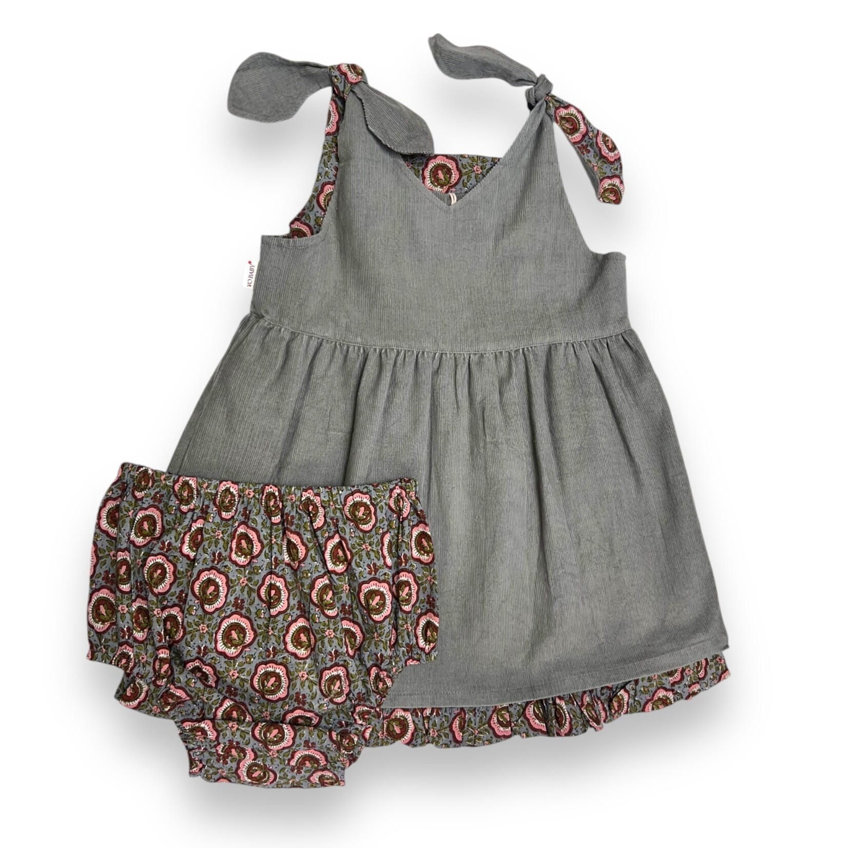 Yo Baby Maroon/Blue Reversible Dress