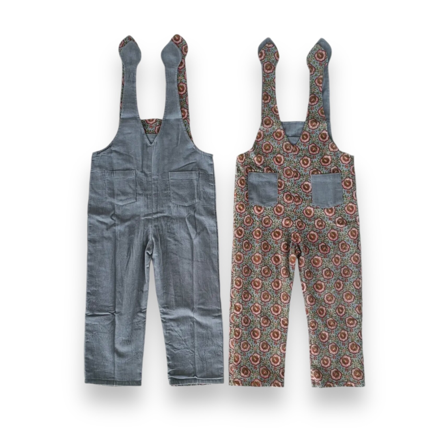 Yo Baby Maroon/Blue Reversible Overall