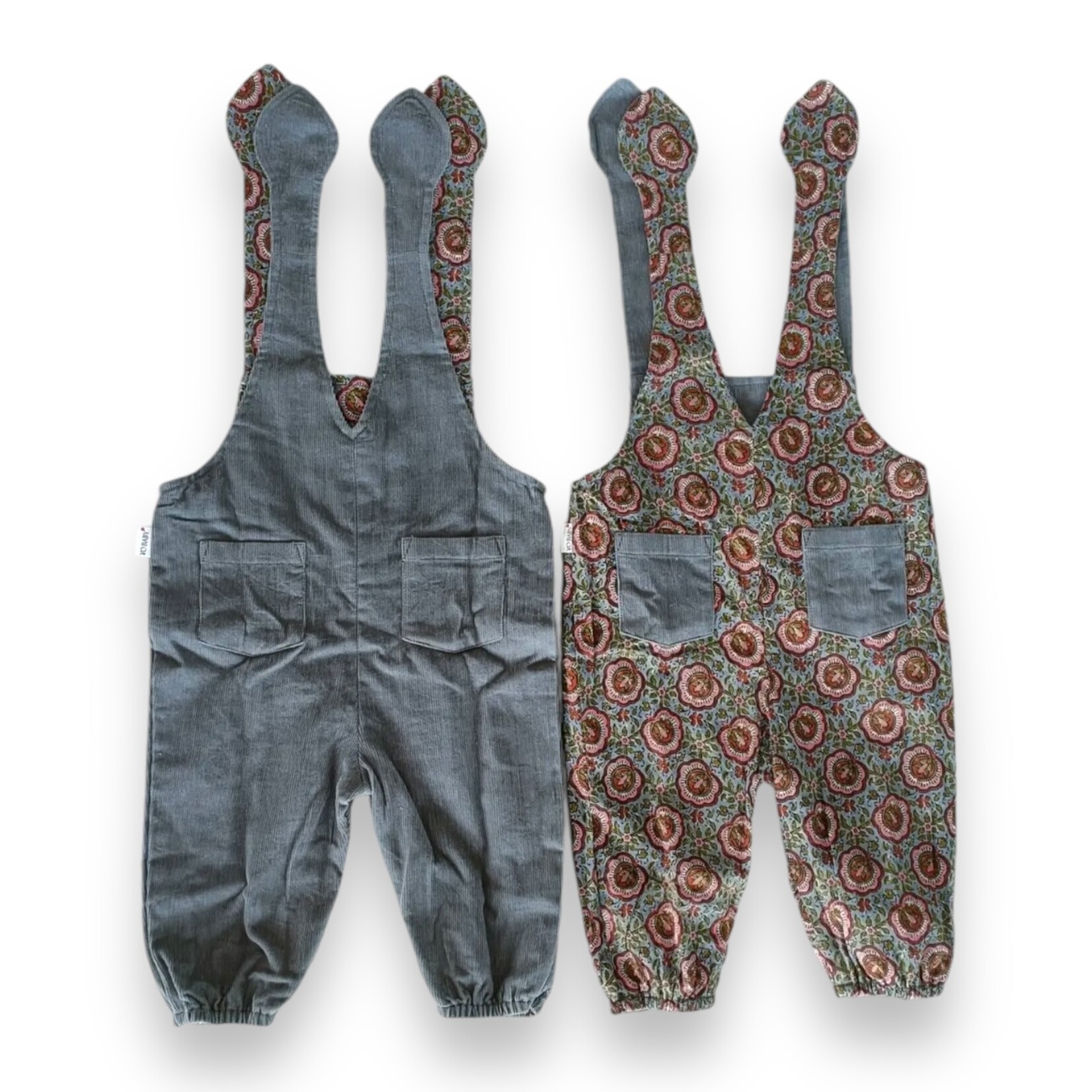 Yo Baby Maroon/Blue Reversible Overall