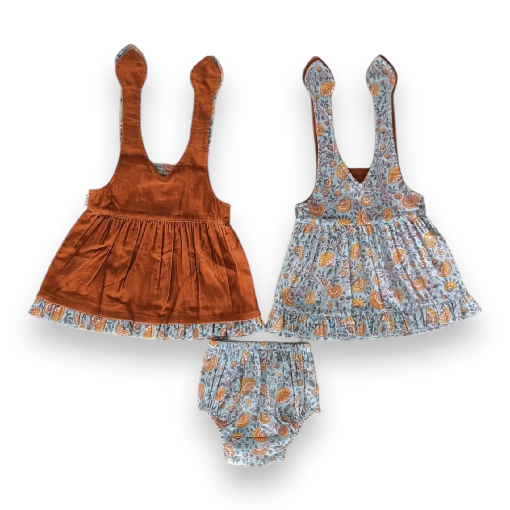 Yo Baby Camel/Blue Reversible Dress