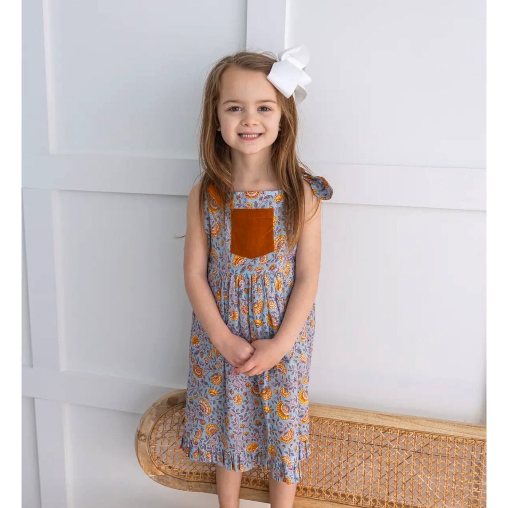 Yo Baby Camel/Blue Reversible Dress