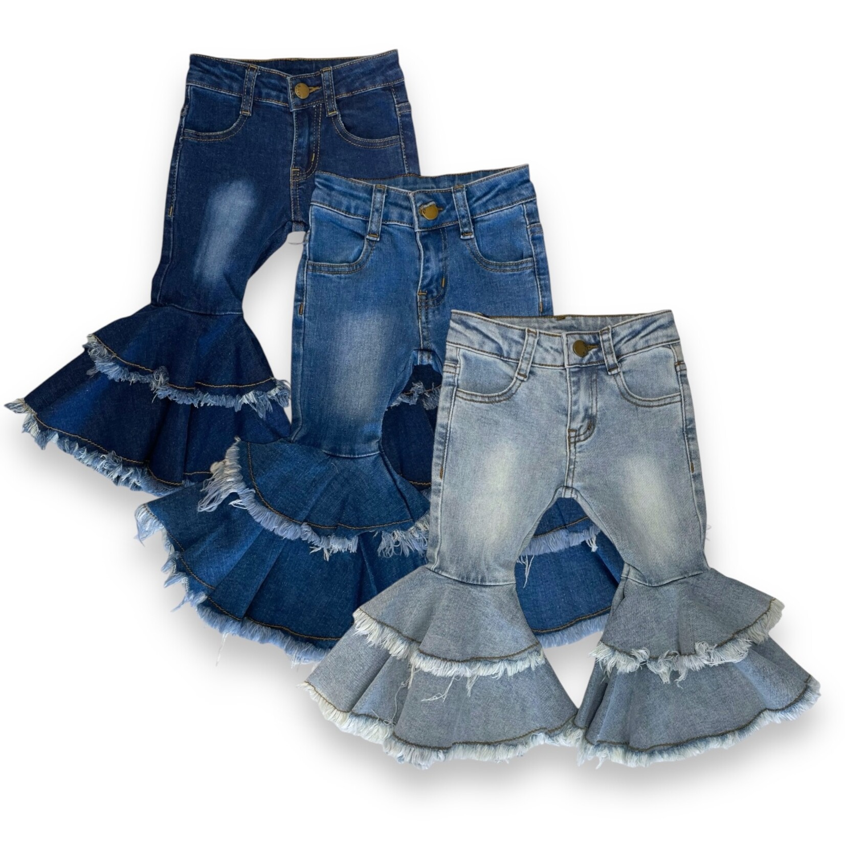 ML Kids Double Ruffle Bell Jeans