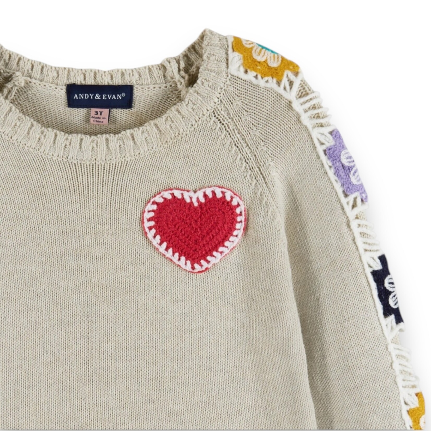 Andy & Evan Crochet Heart Legging Set