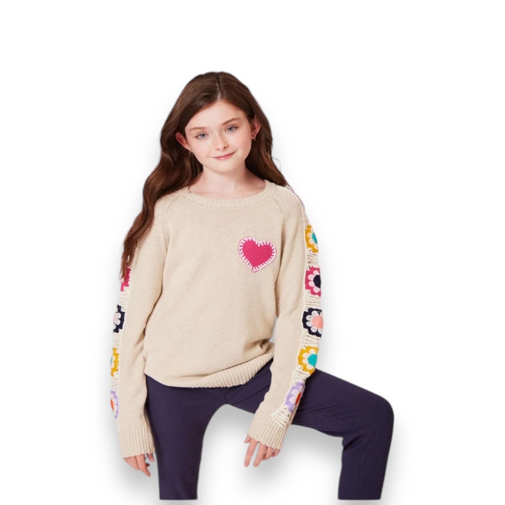 Andy & Evan Crochet Heart Legging Set