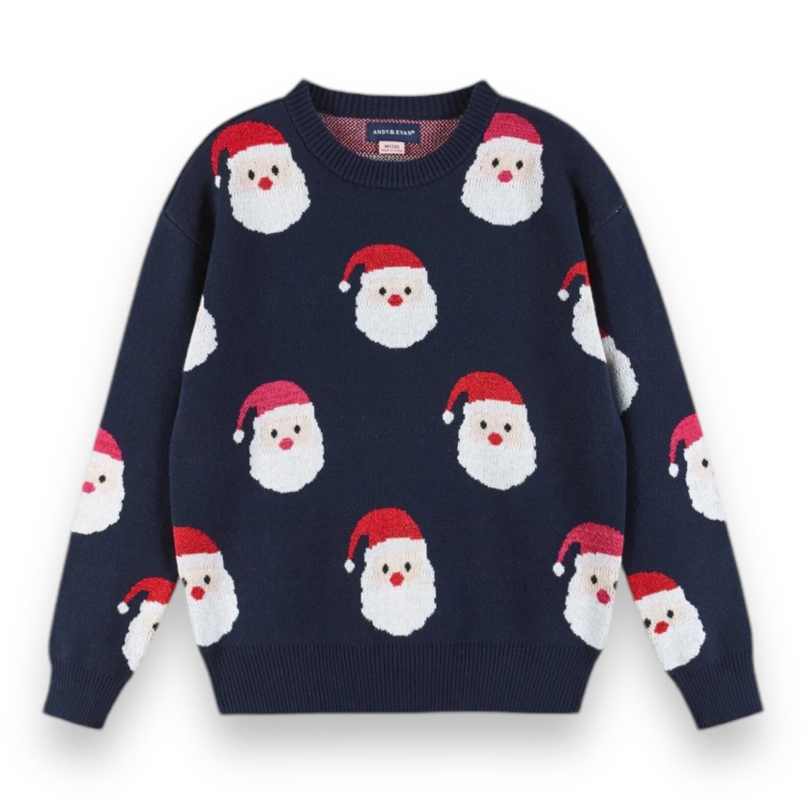 Andy & Evan Navy Santa Sweater